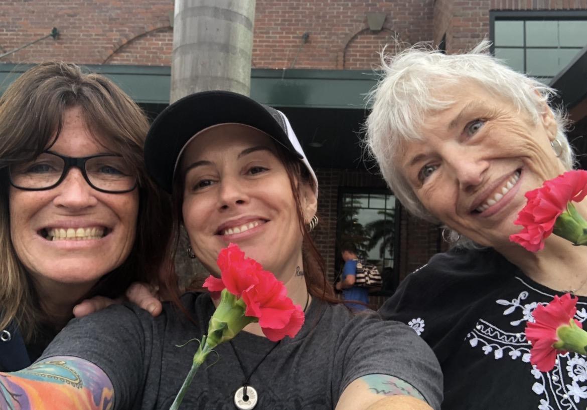 A group of women taking a selfie