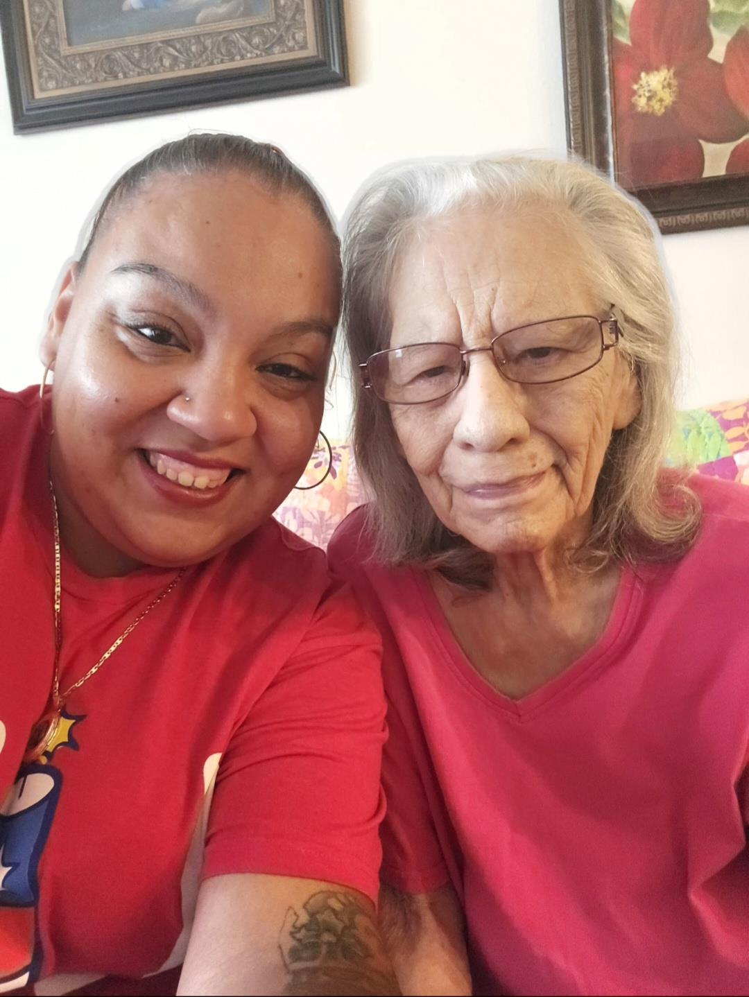 Two women taking a selfie