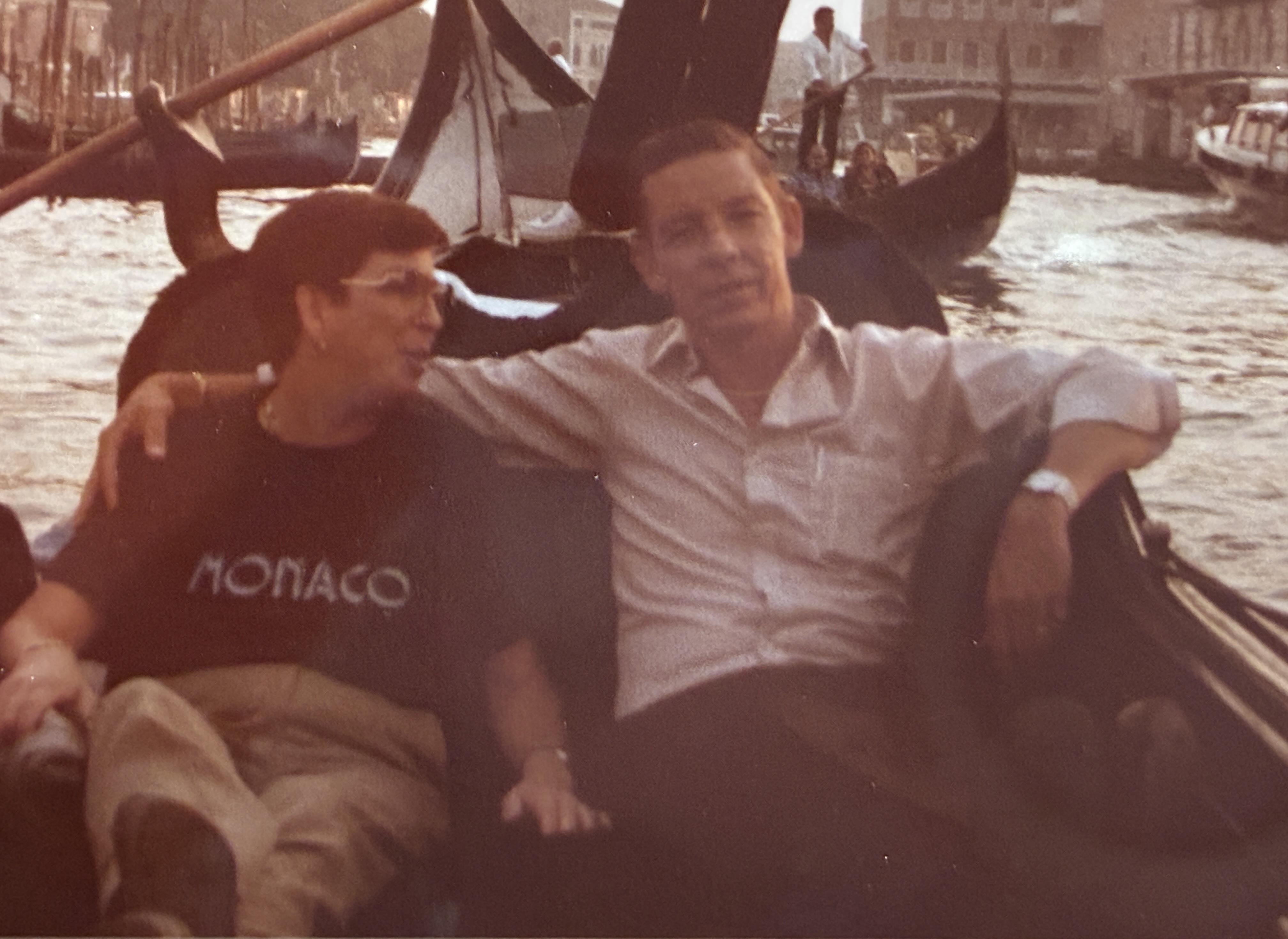 Two men sitting on a boat