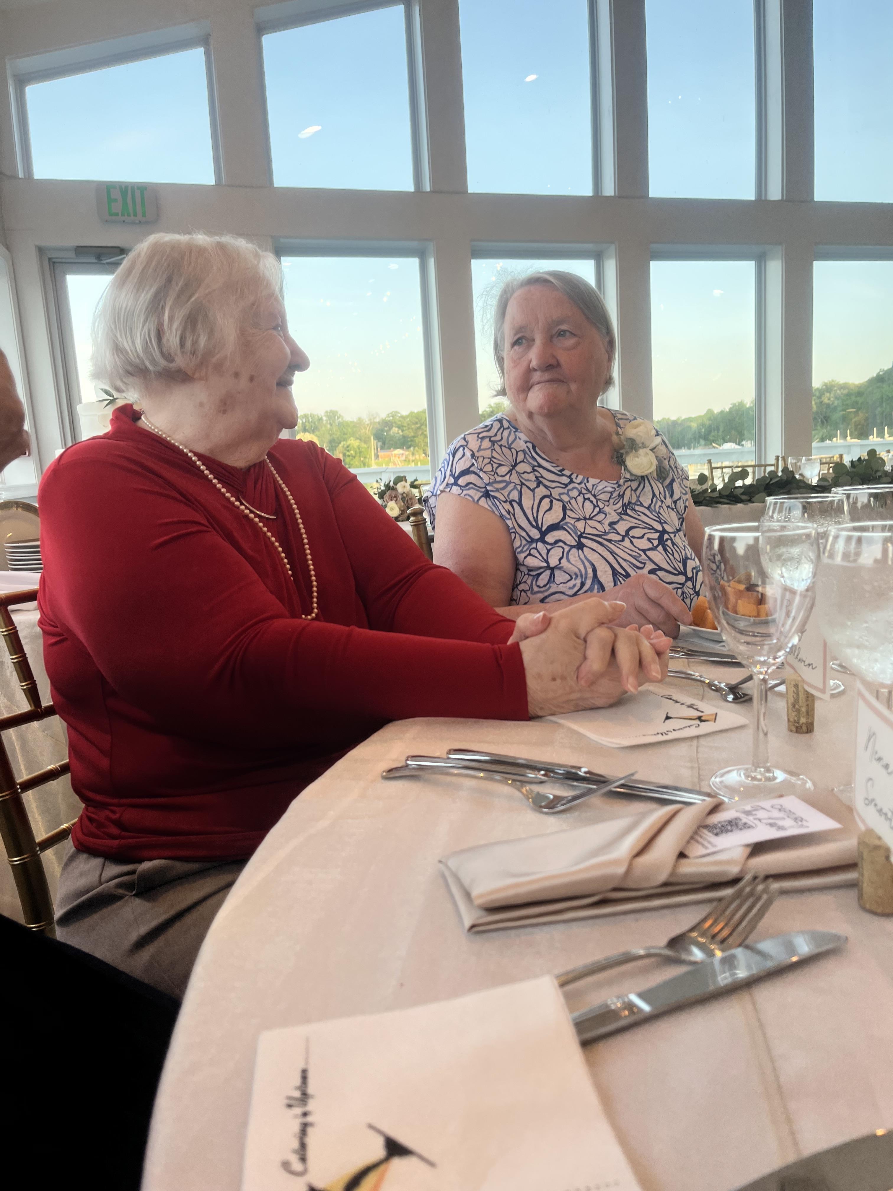 Two women sitting at a table