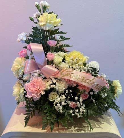 A bouquet of flowers on a table