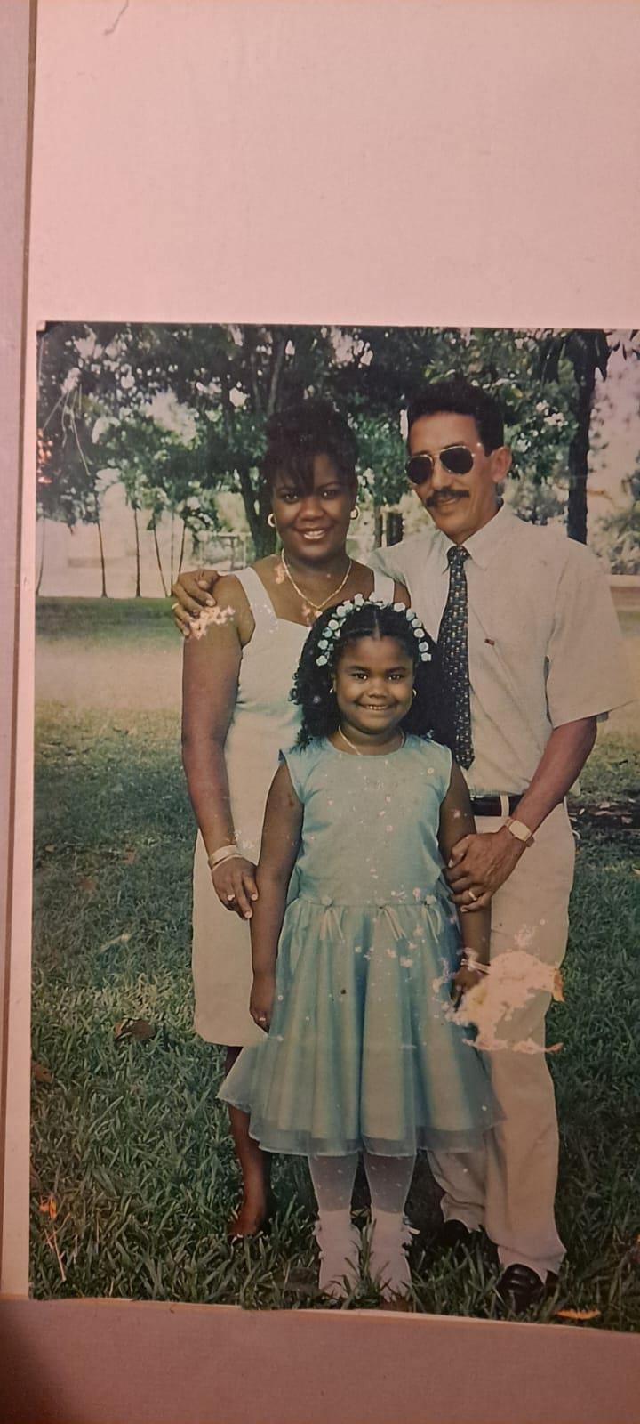 A family posing for a picture