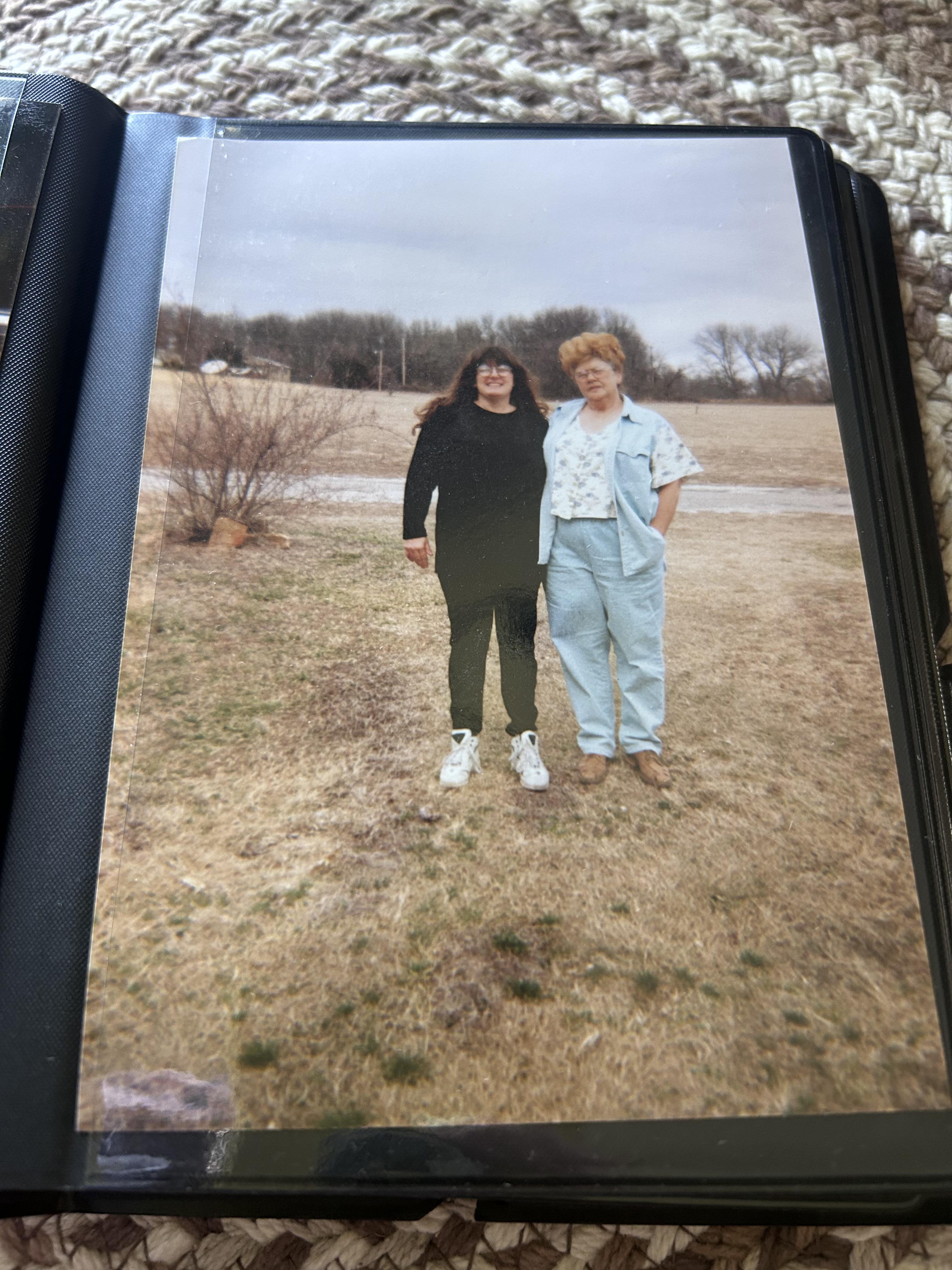 A woman and a woman standing together