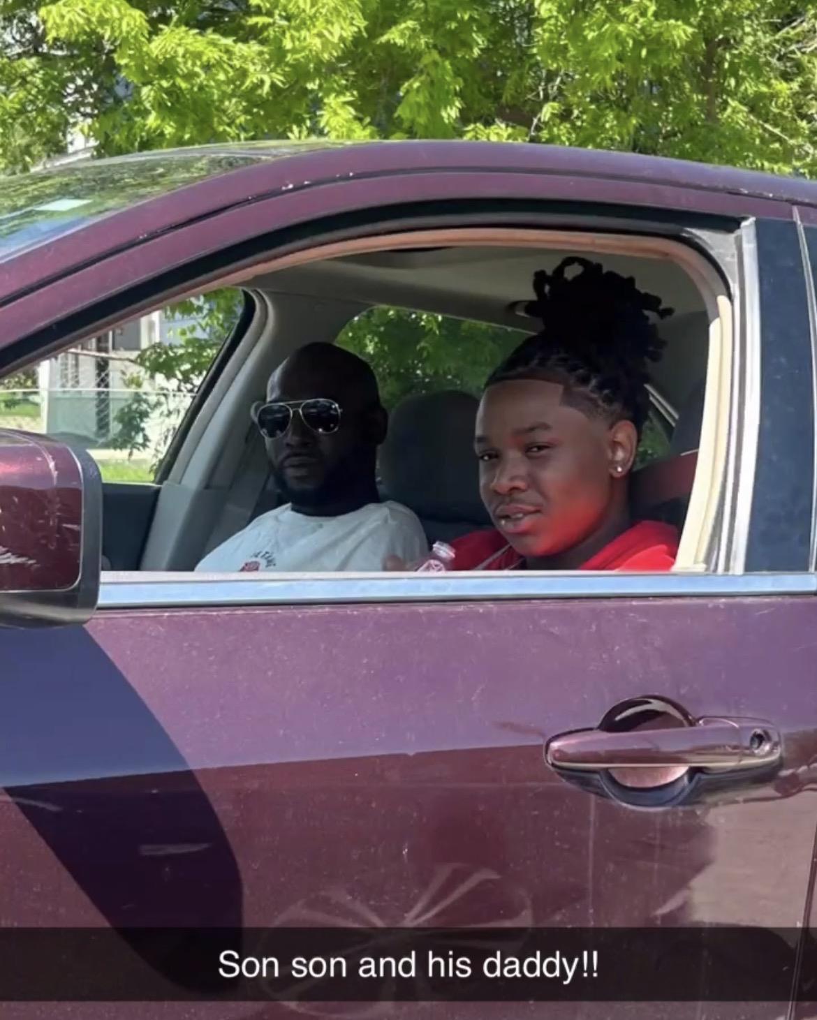 A group of people in a car