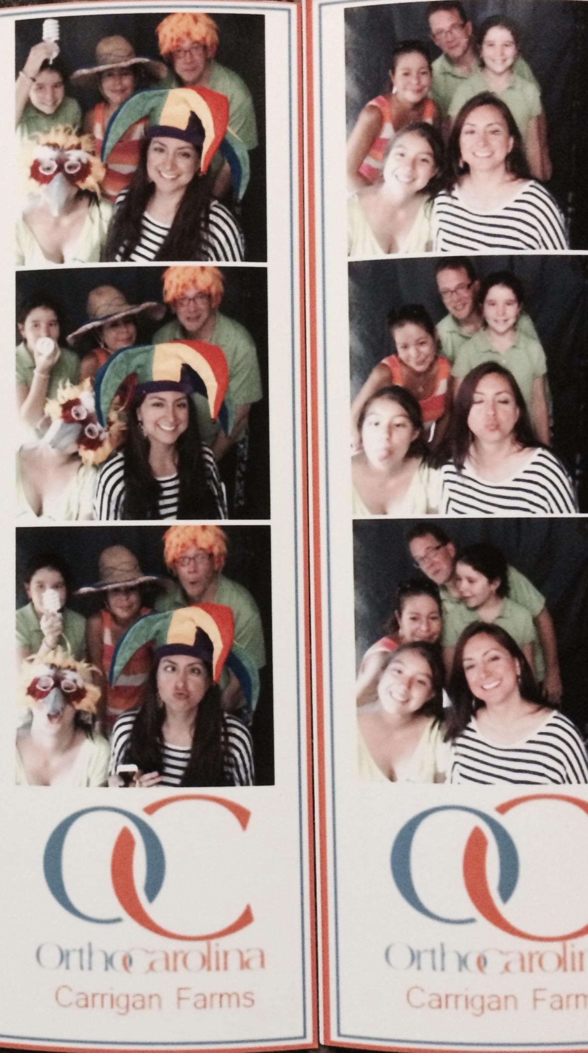 A collage of a photo booth