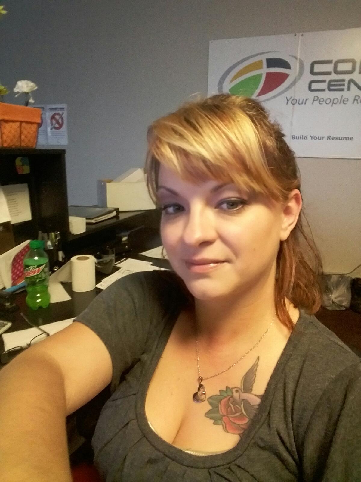 A woman taking a selfie