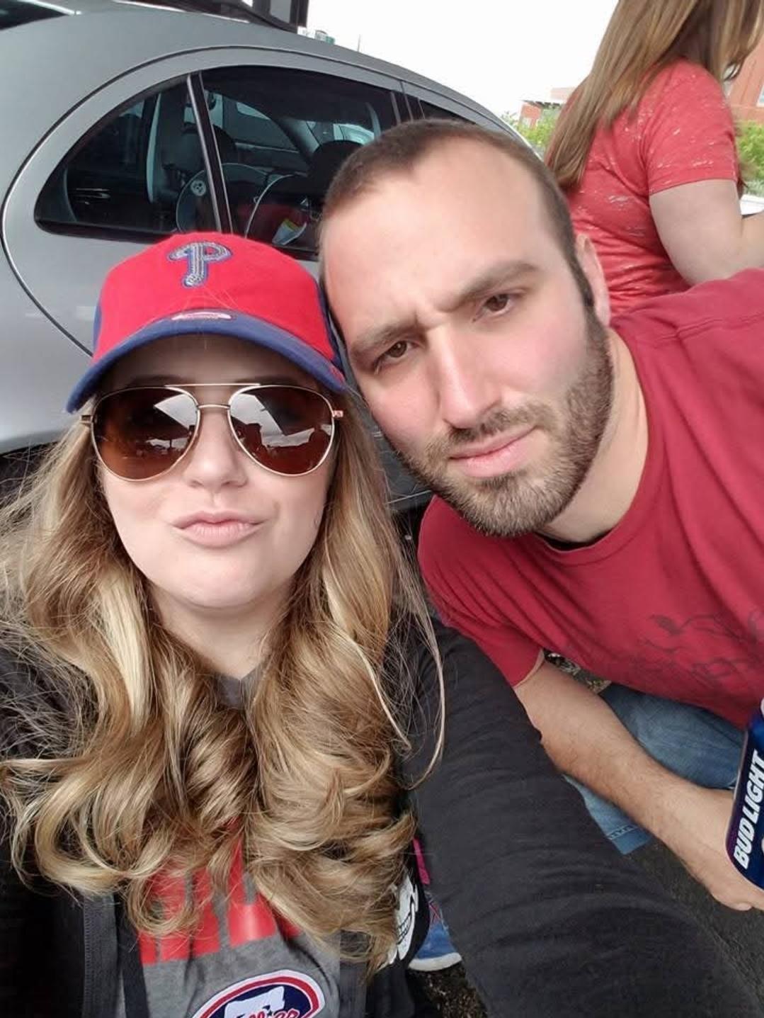 A man and woman taking a selfie
