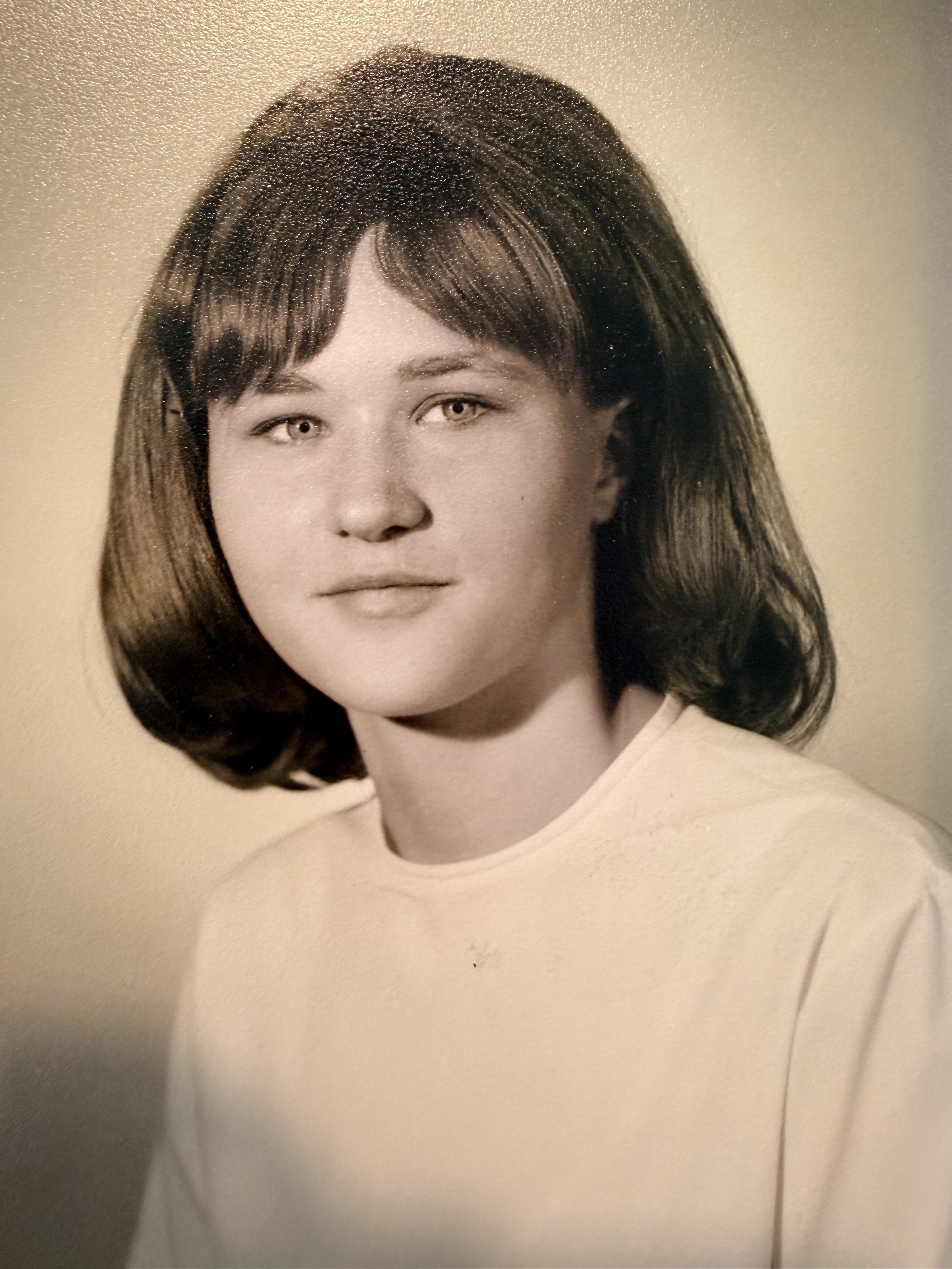 A close-up of a girl