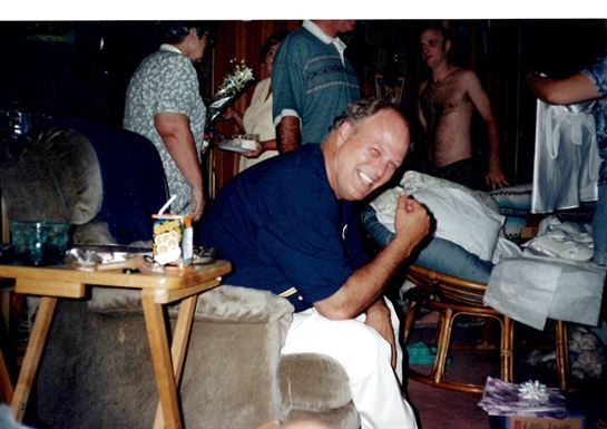 A man sitting in a chair