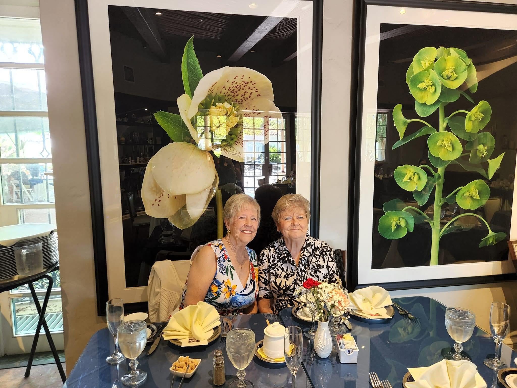 Two women sitting at a table