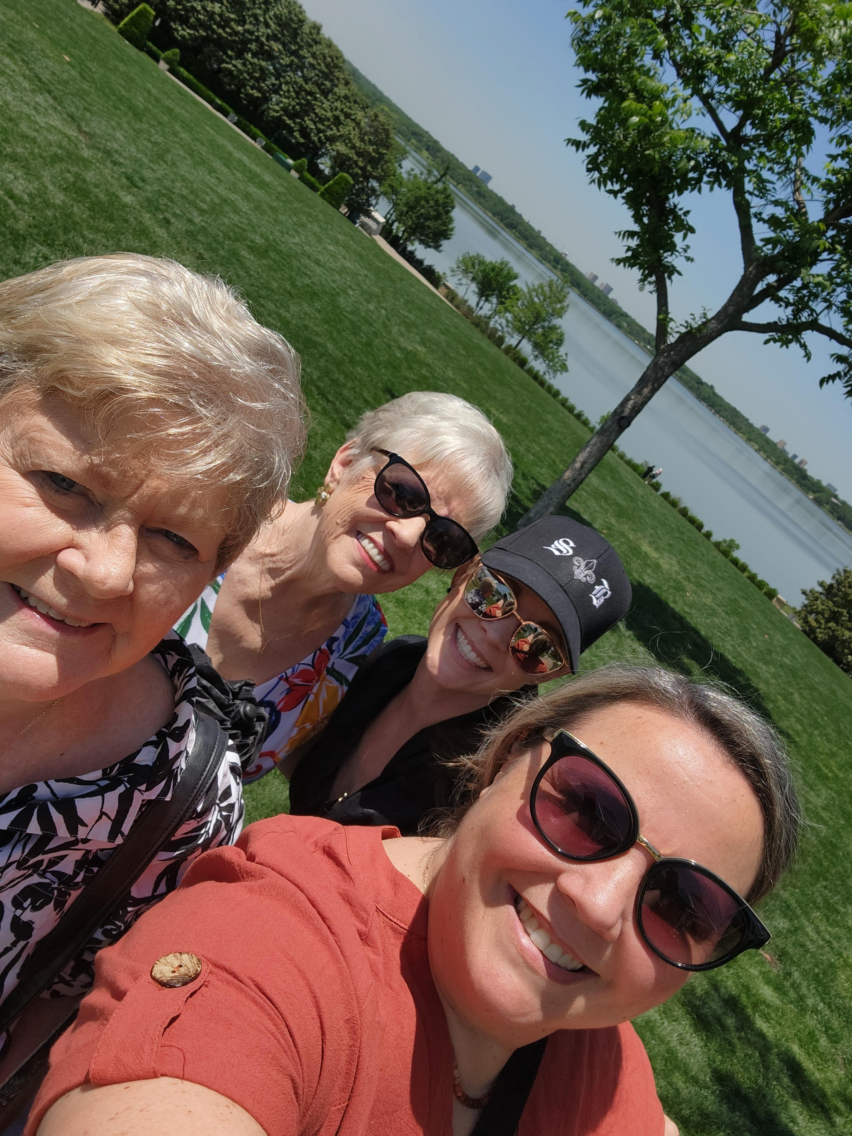A group of women taking a selfie