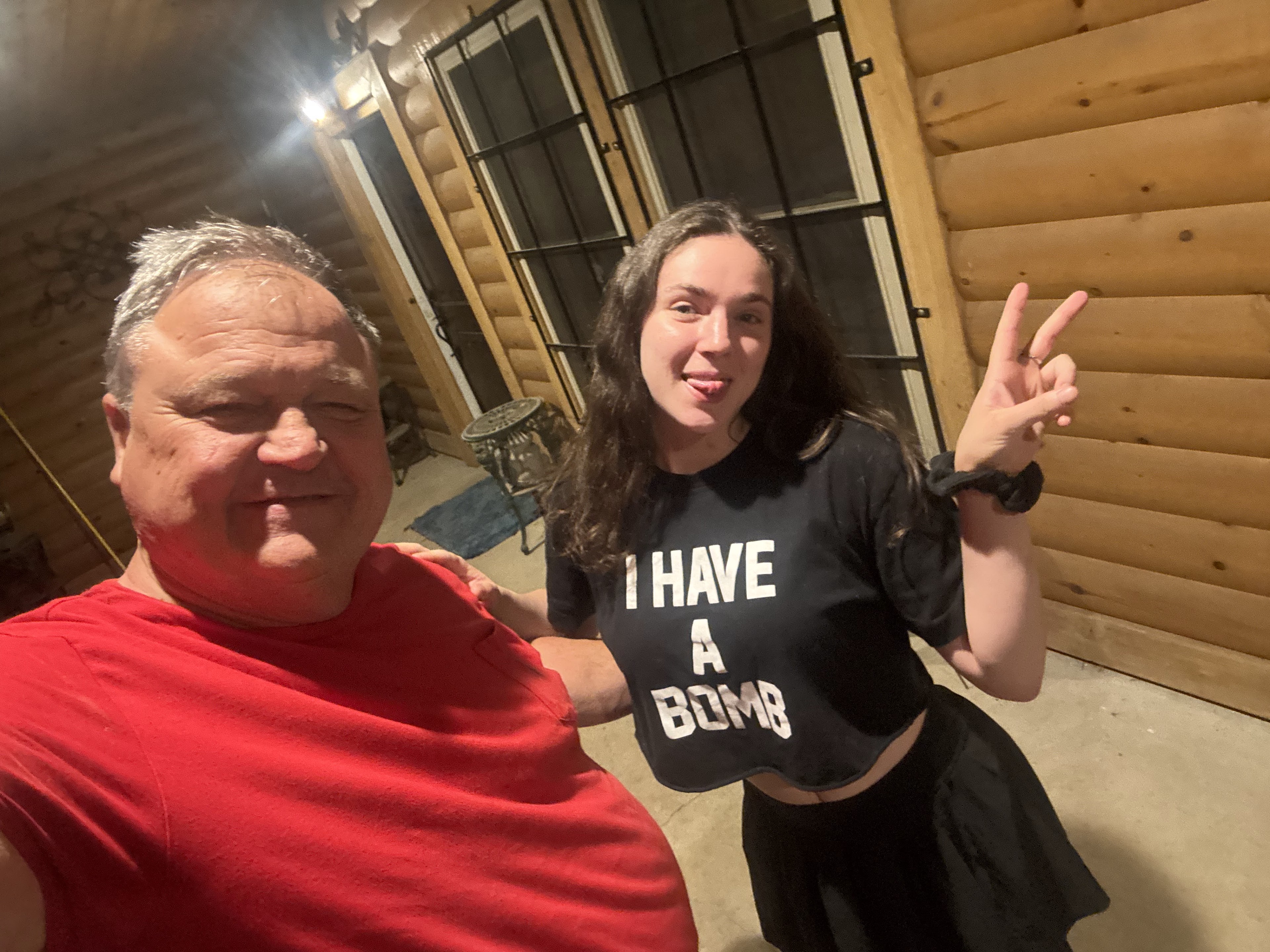 A man and woman taking a selfie