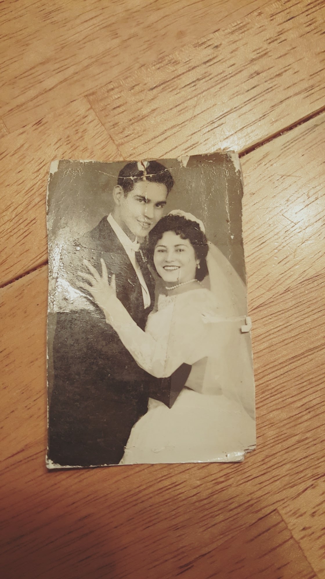 A black and white photo of a man and woman