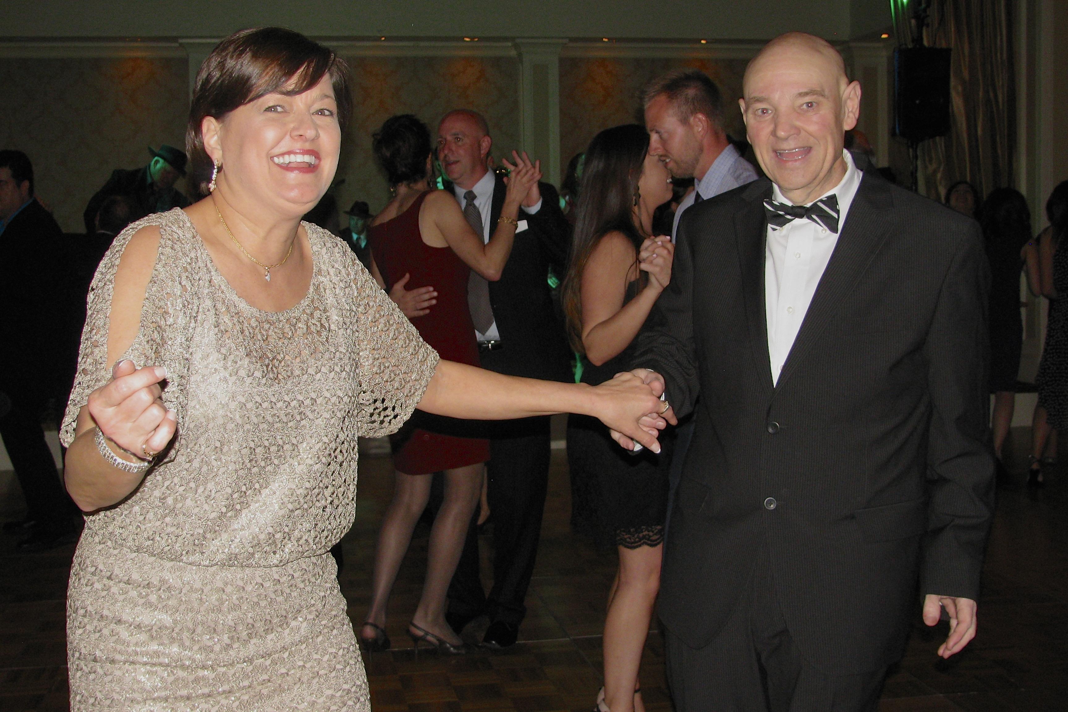 A man and woman dancing
