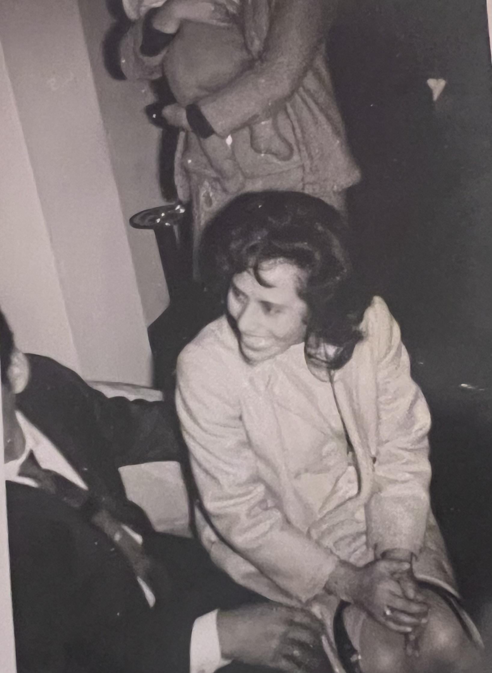 A woman sitting in a chair