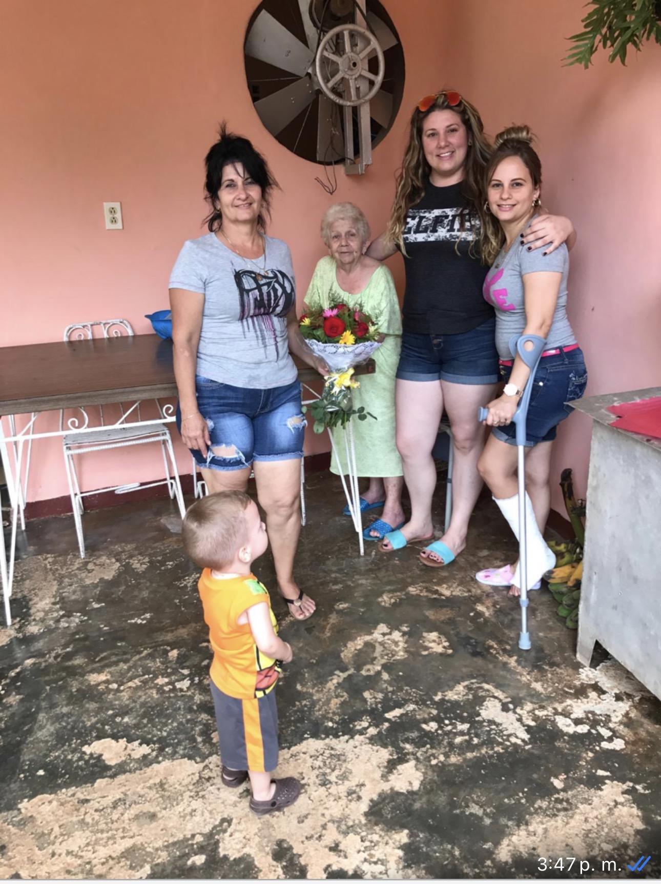 A group of women and a child
