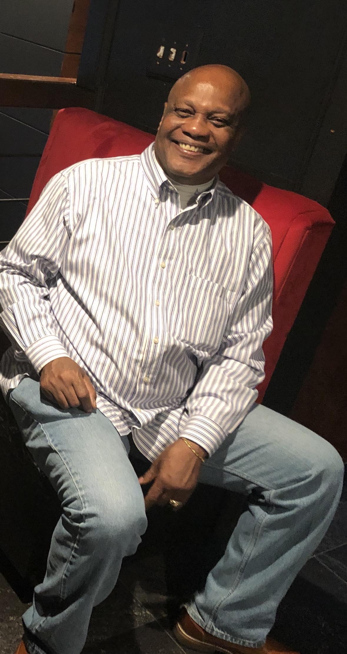 A man sitting in a chair