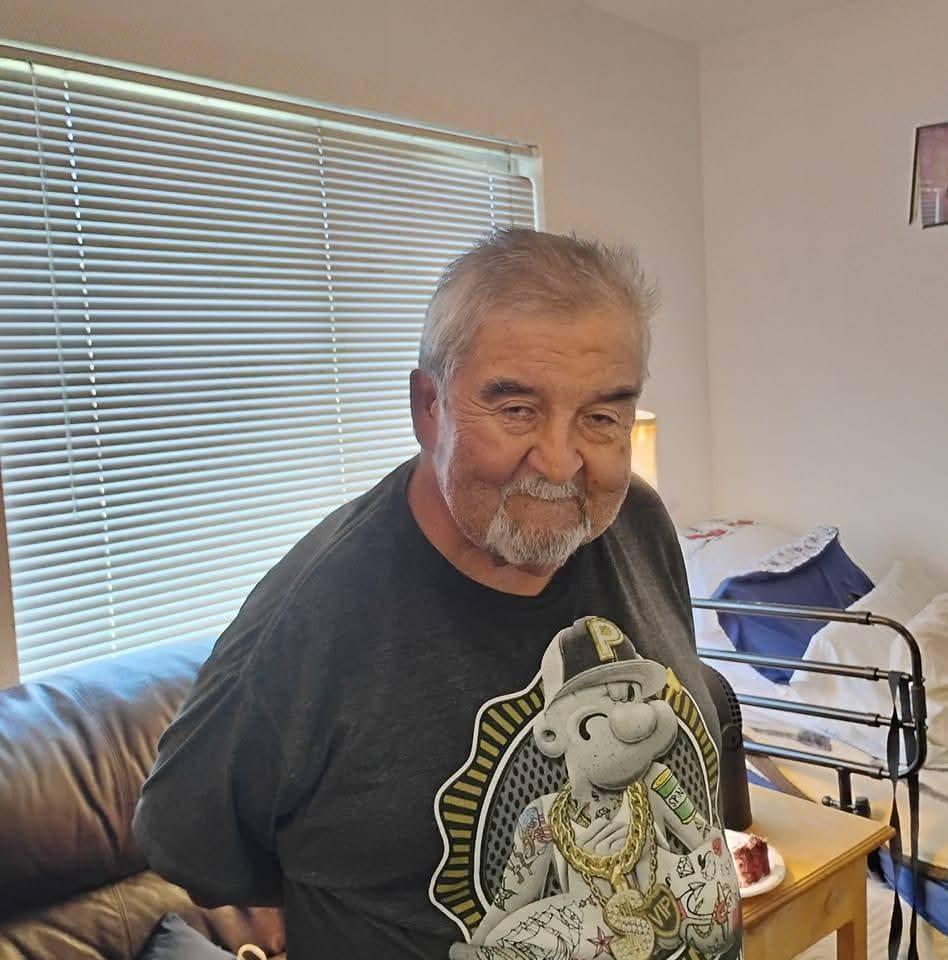 A man sitting on a couch