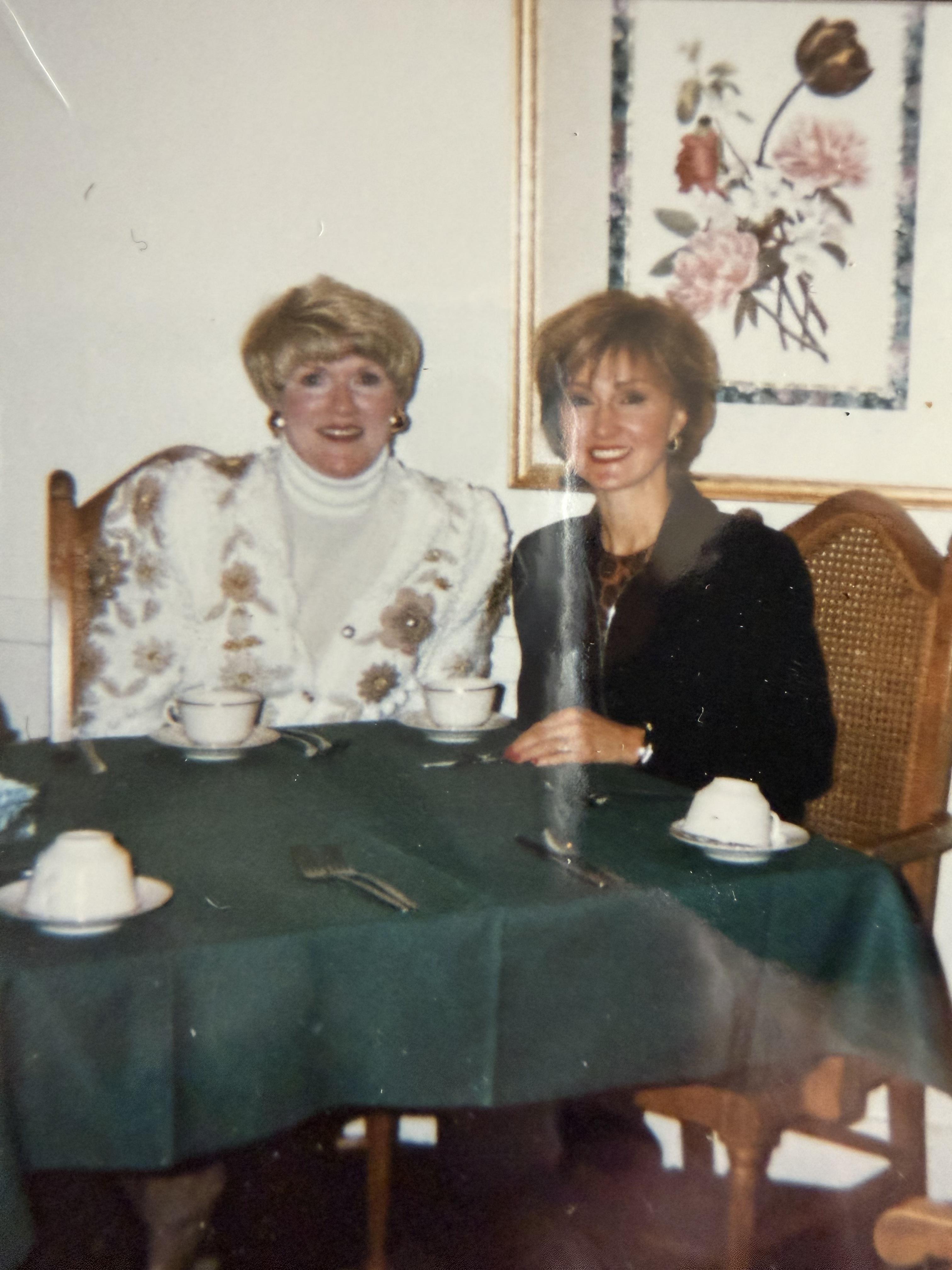 Two women sitting at a table