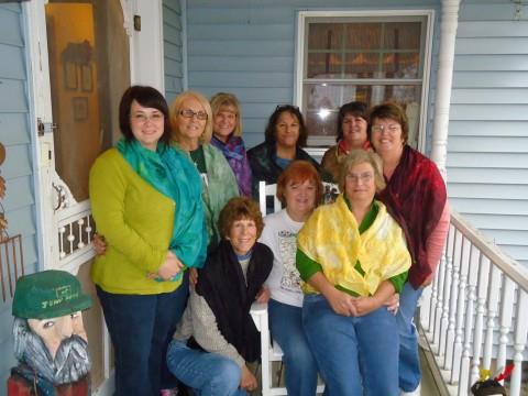 A group of women posing for a photo
