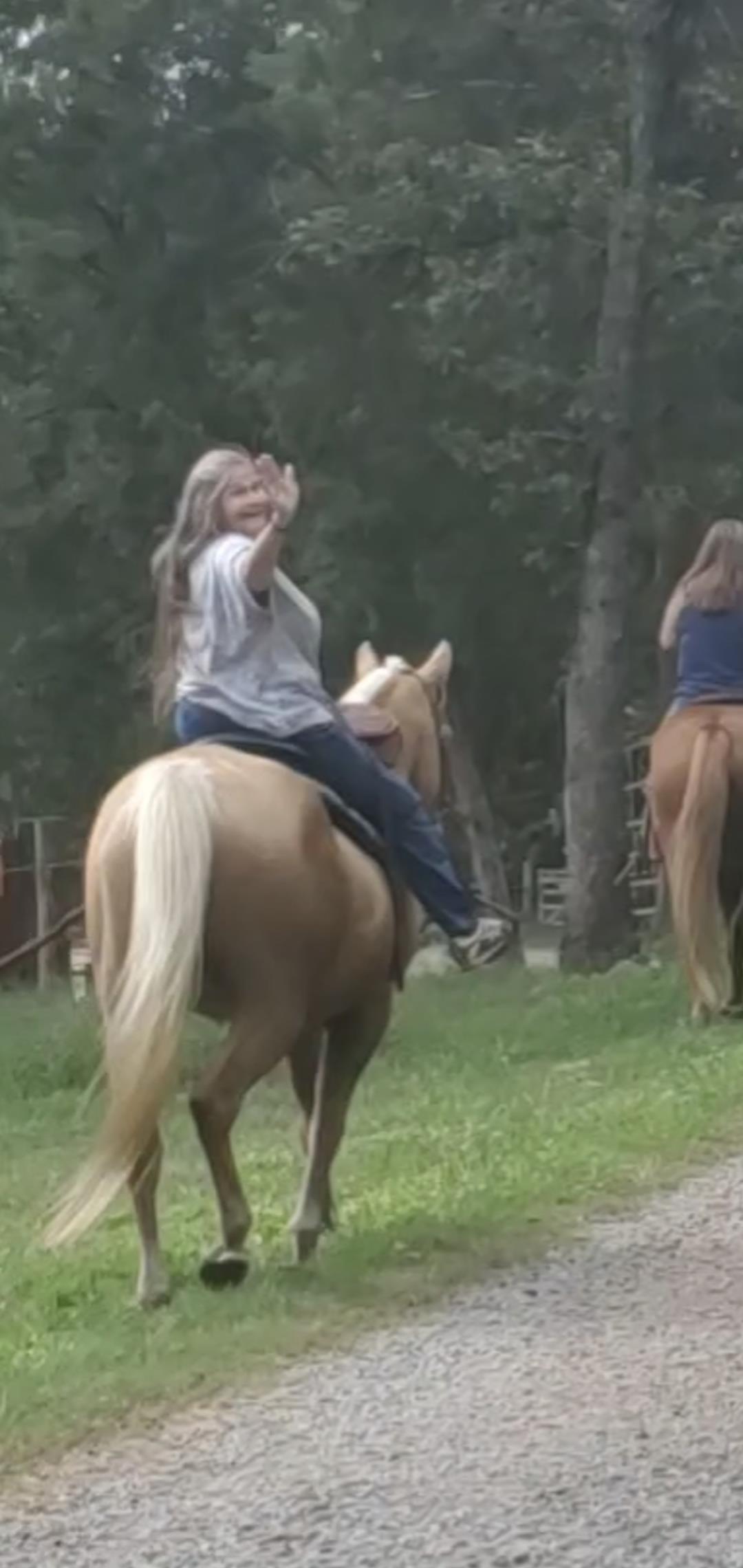 A woman on a horse