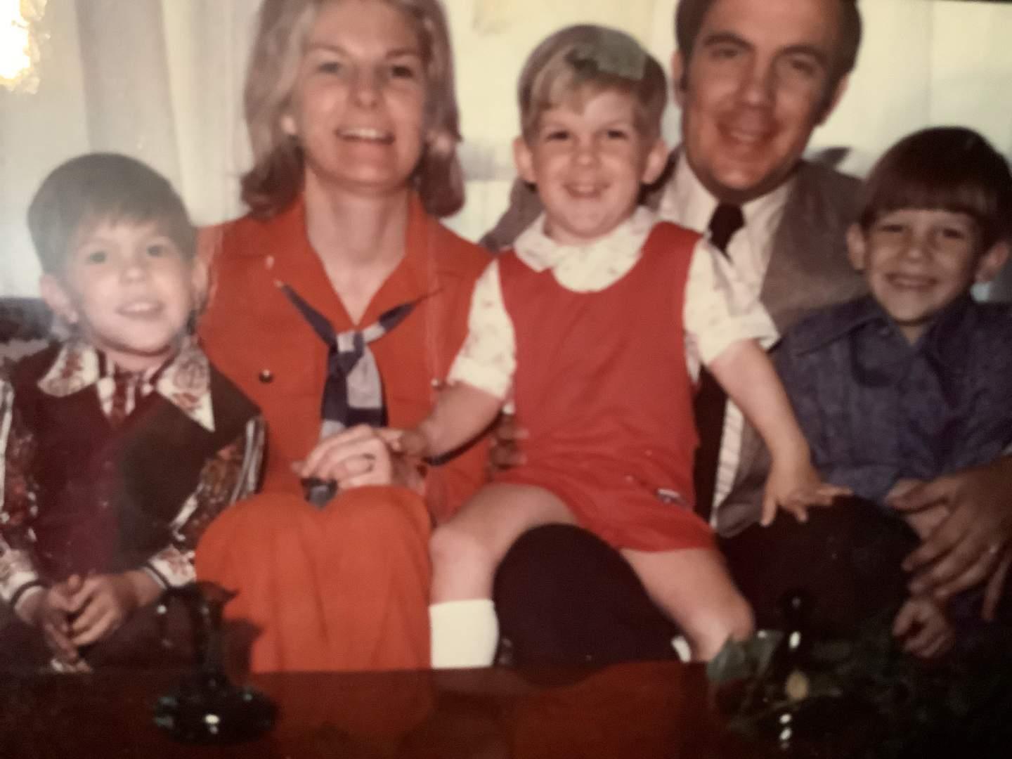 A family posing for a photo