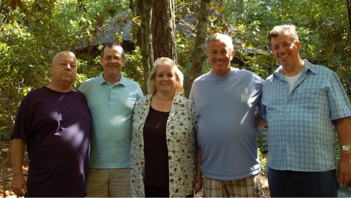 A group of people standing together