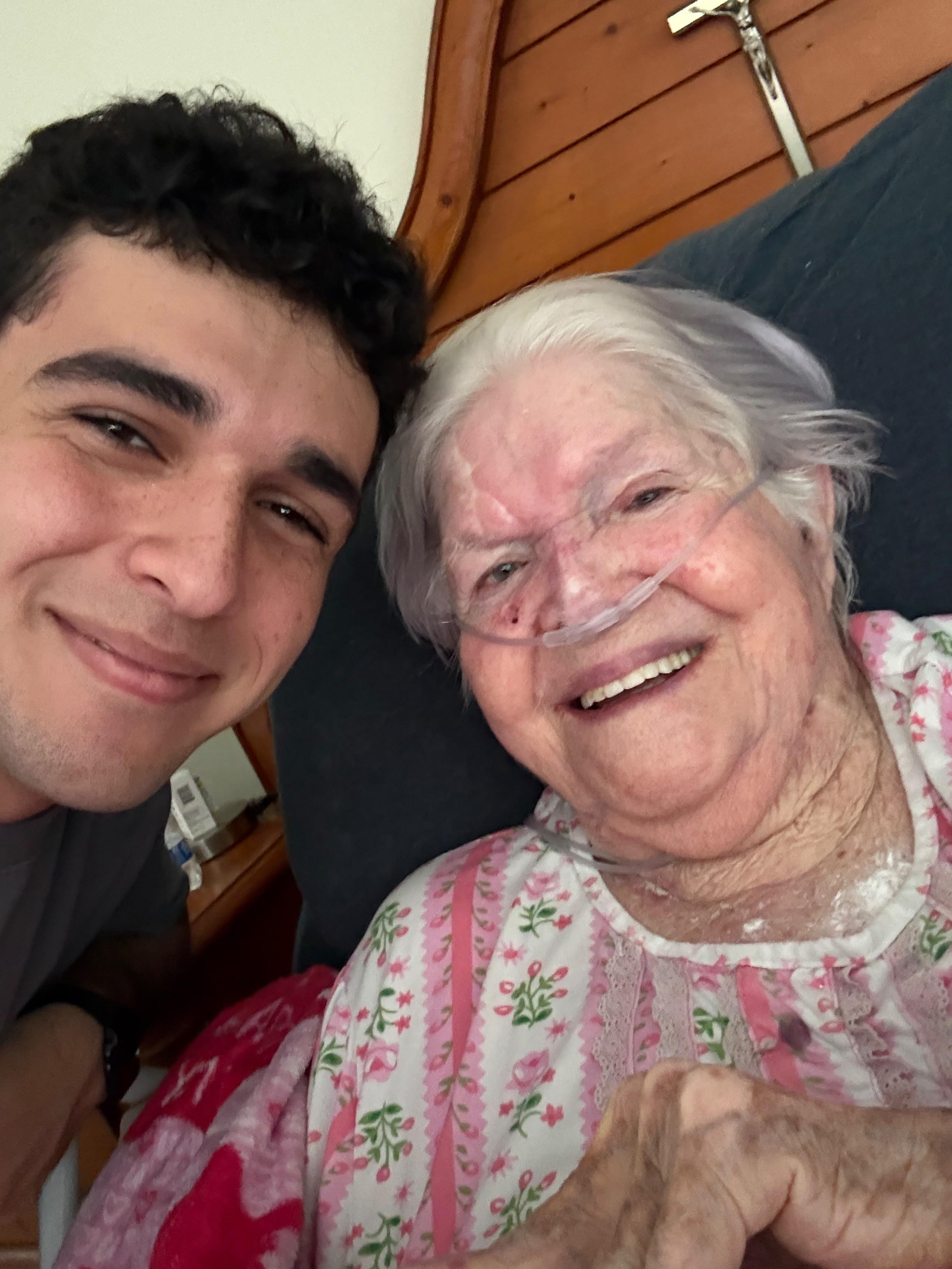 A man and woman taking a selfie