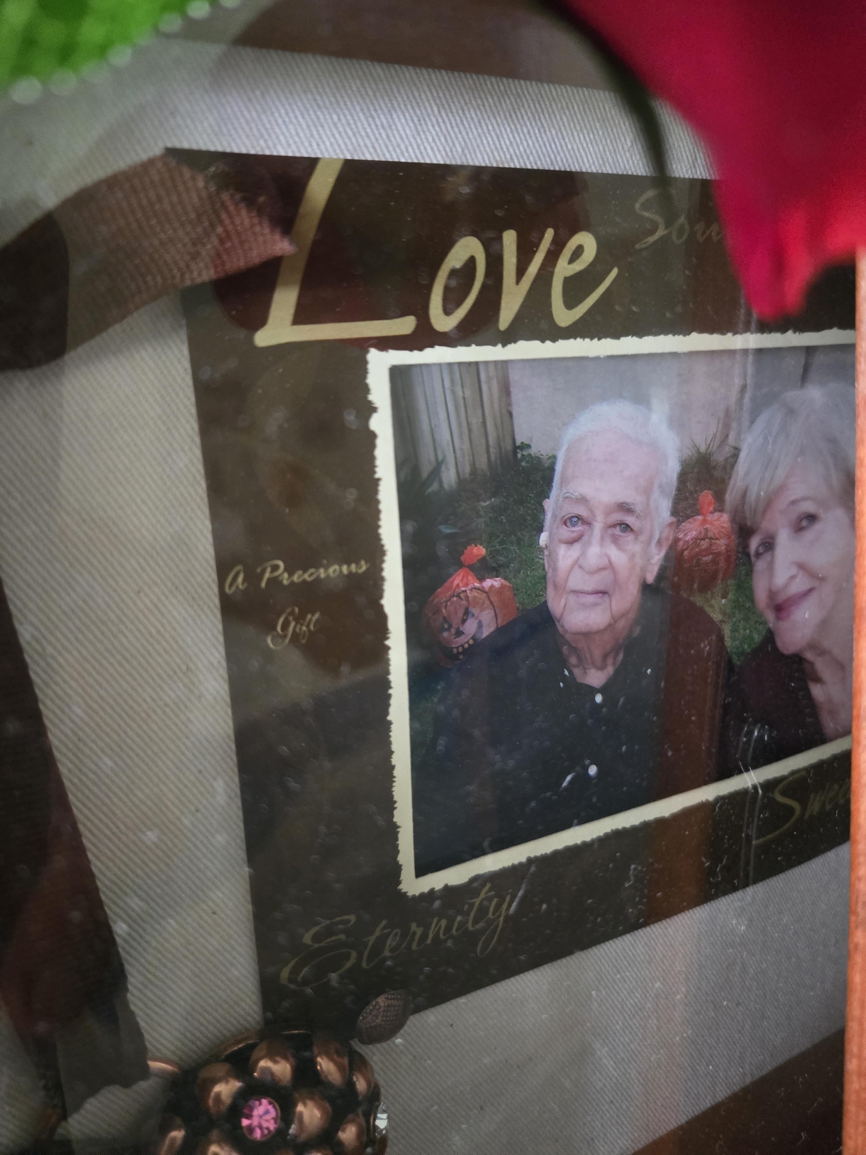 A picture of a couple in a frame