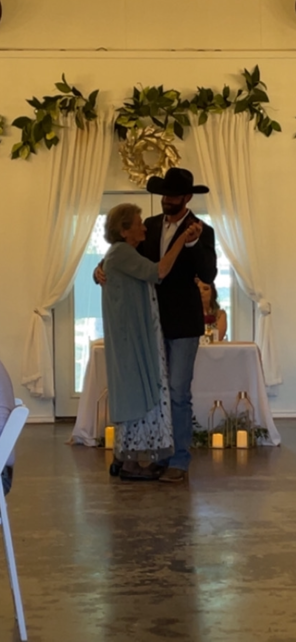 A man and woman dancing