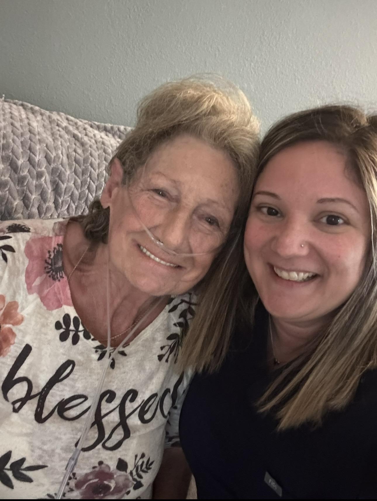 Two women smiling for the camera