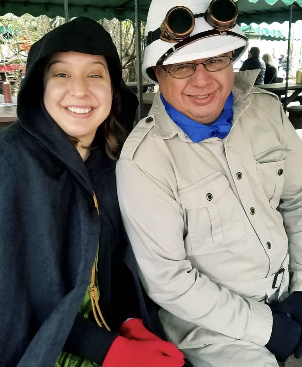 A man and woman sitting together
