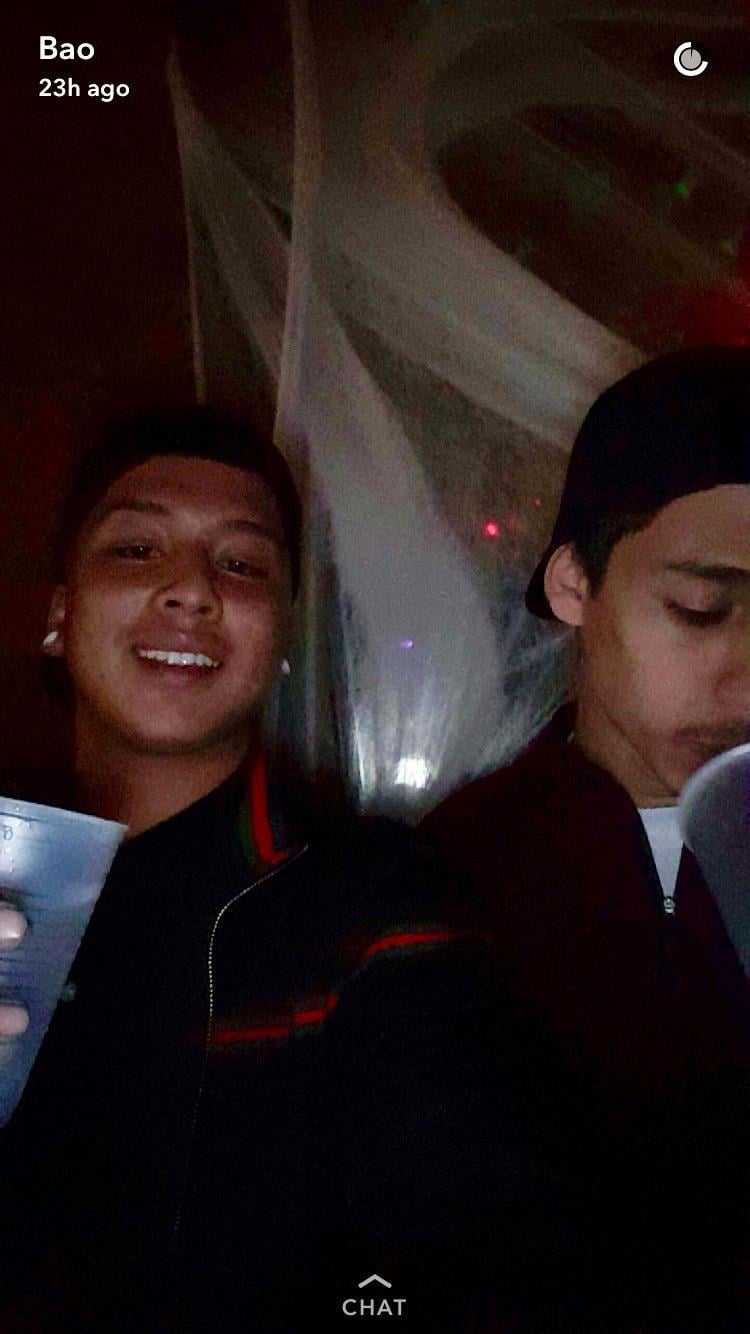 Two men taking a selfie