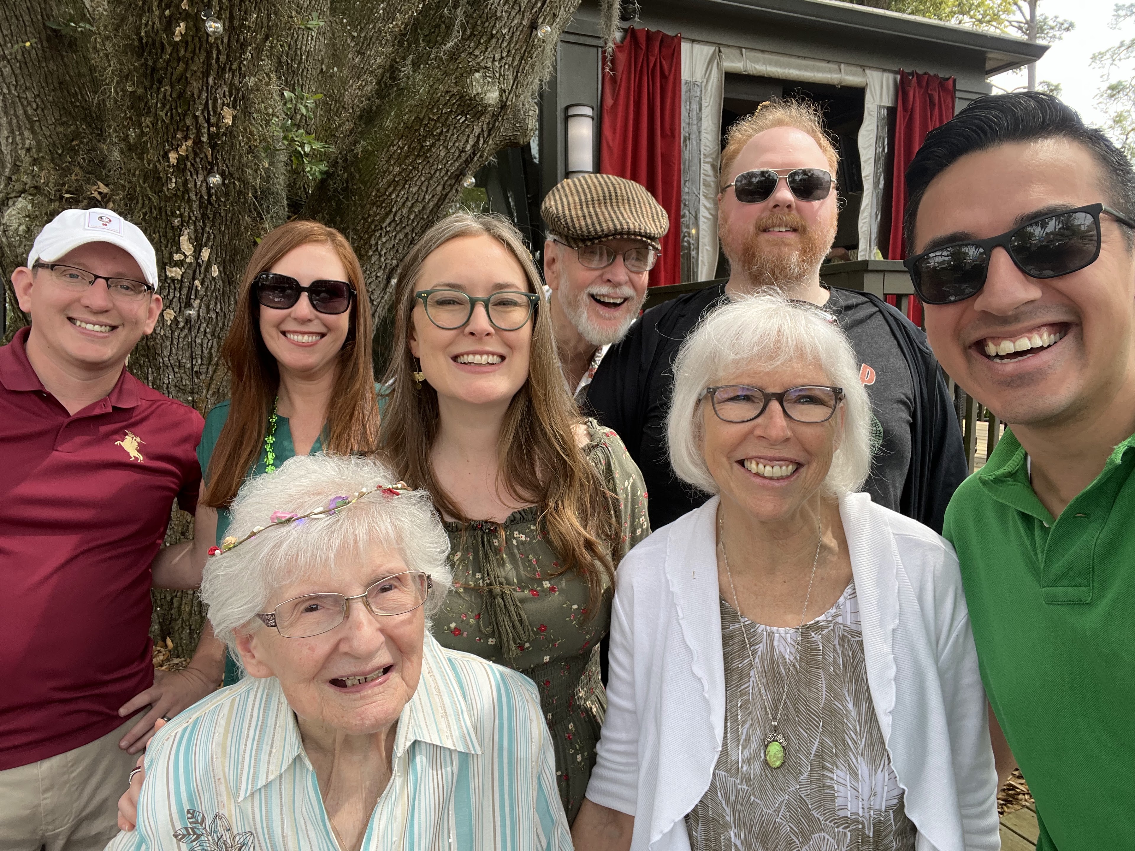 A group of people posing for a photo