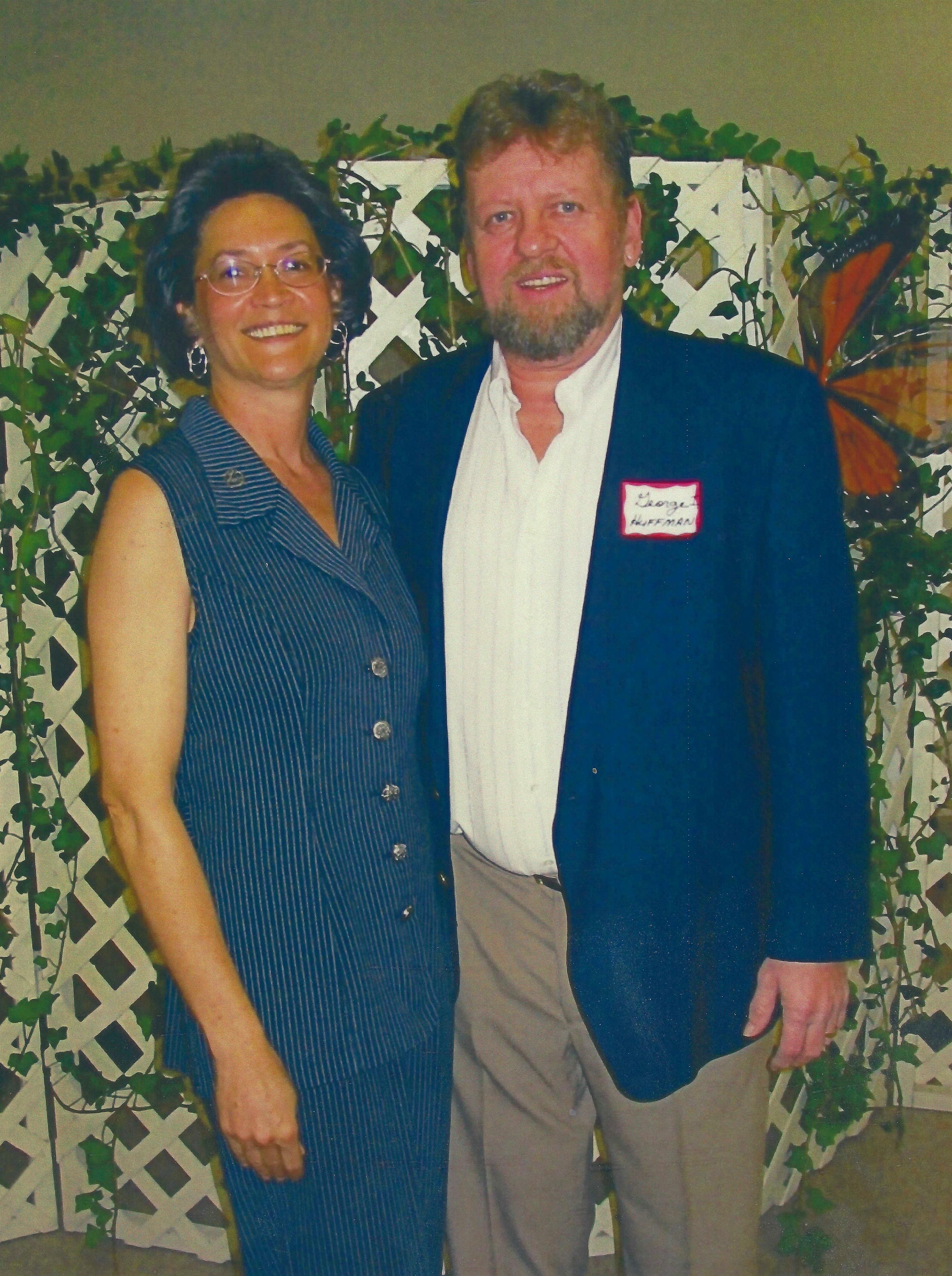 A man and woman standing together