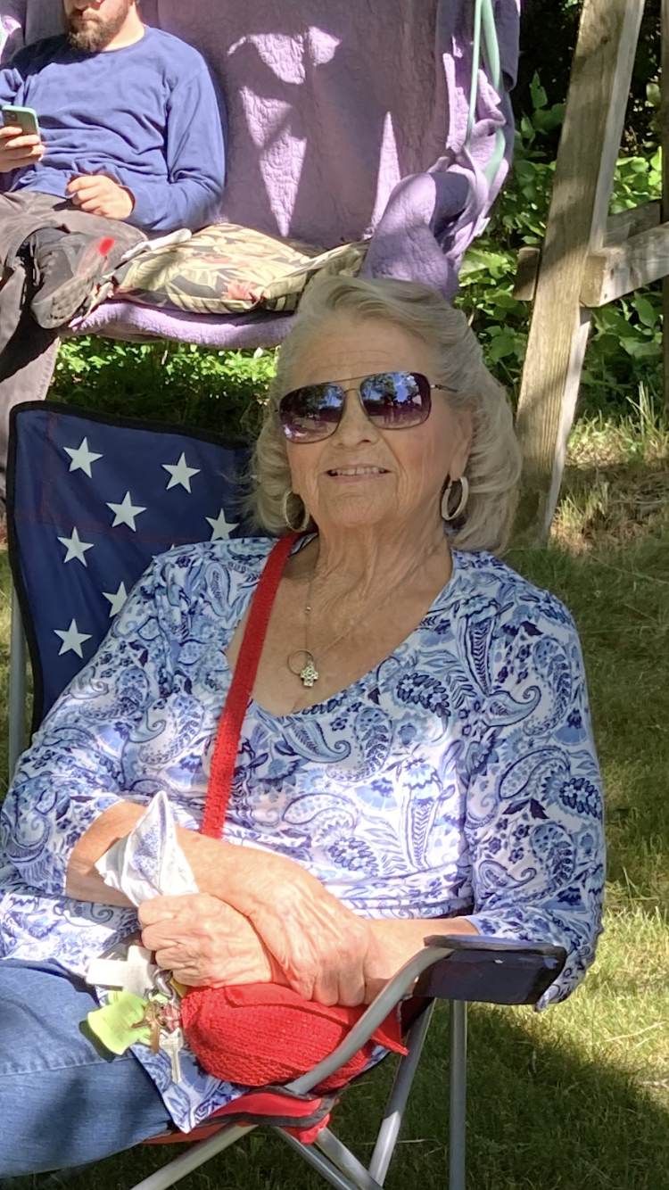 A woman sitting in a chair