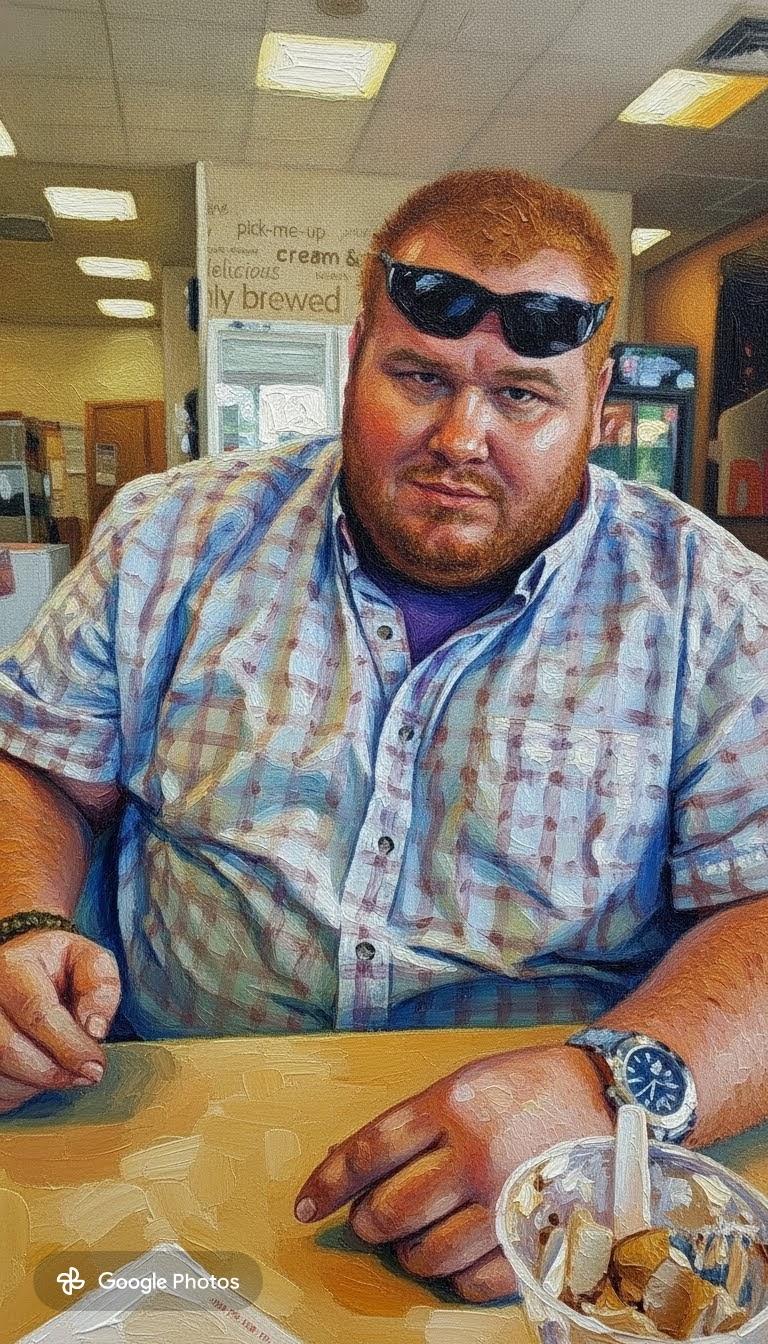 A man sitting at a table