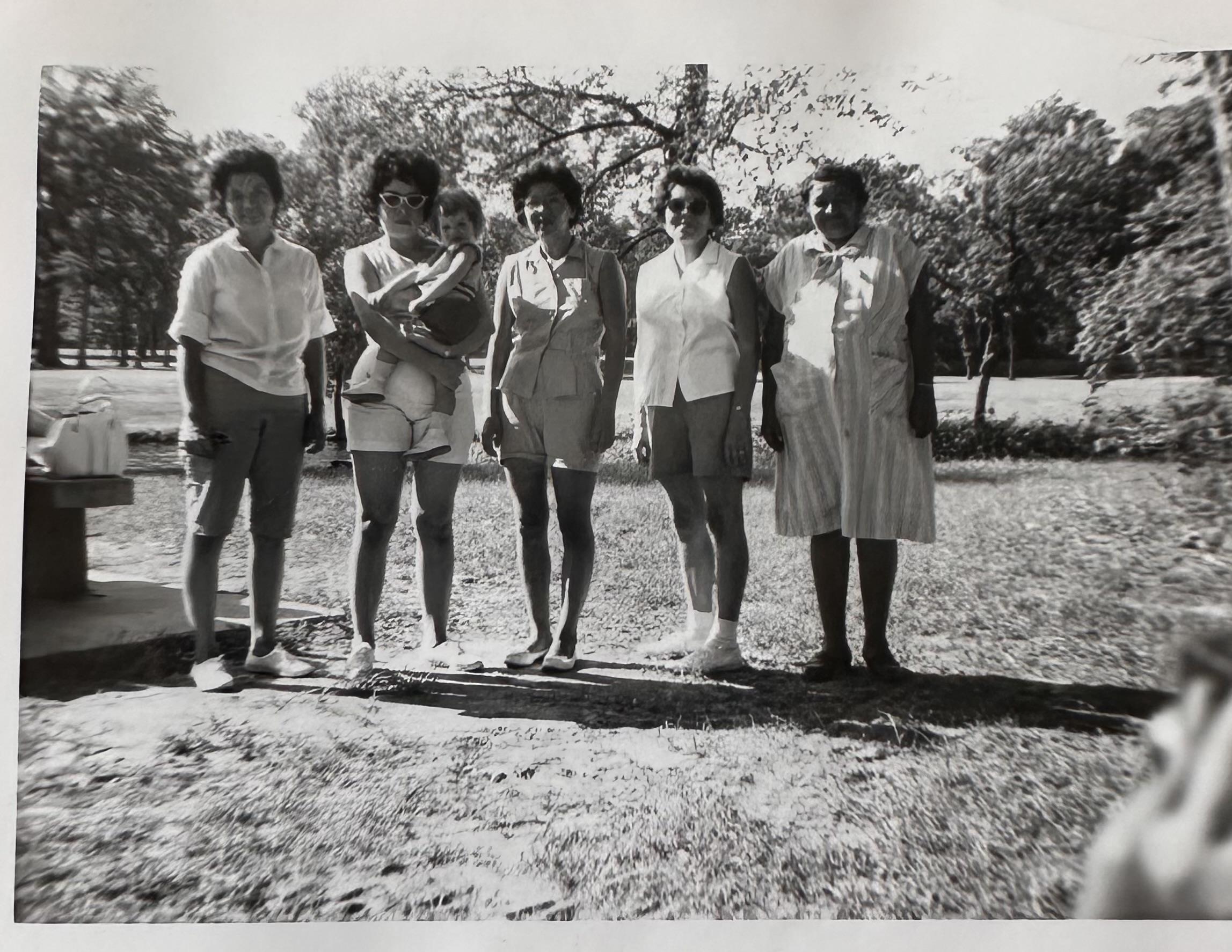 A group of women standing in a line