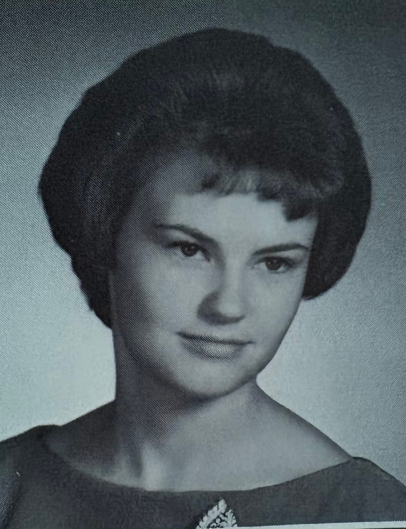 A woman with short hair
