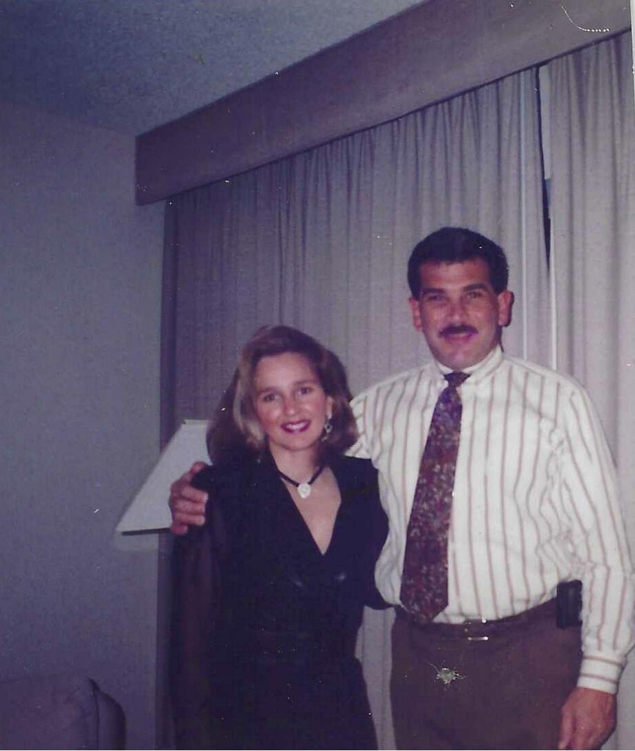 A man and woman standing together