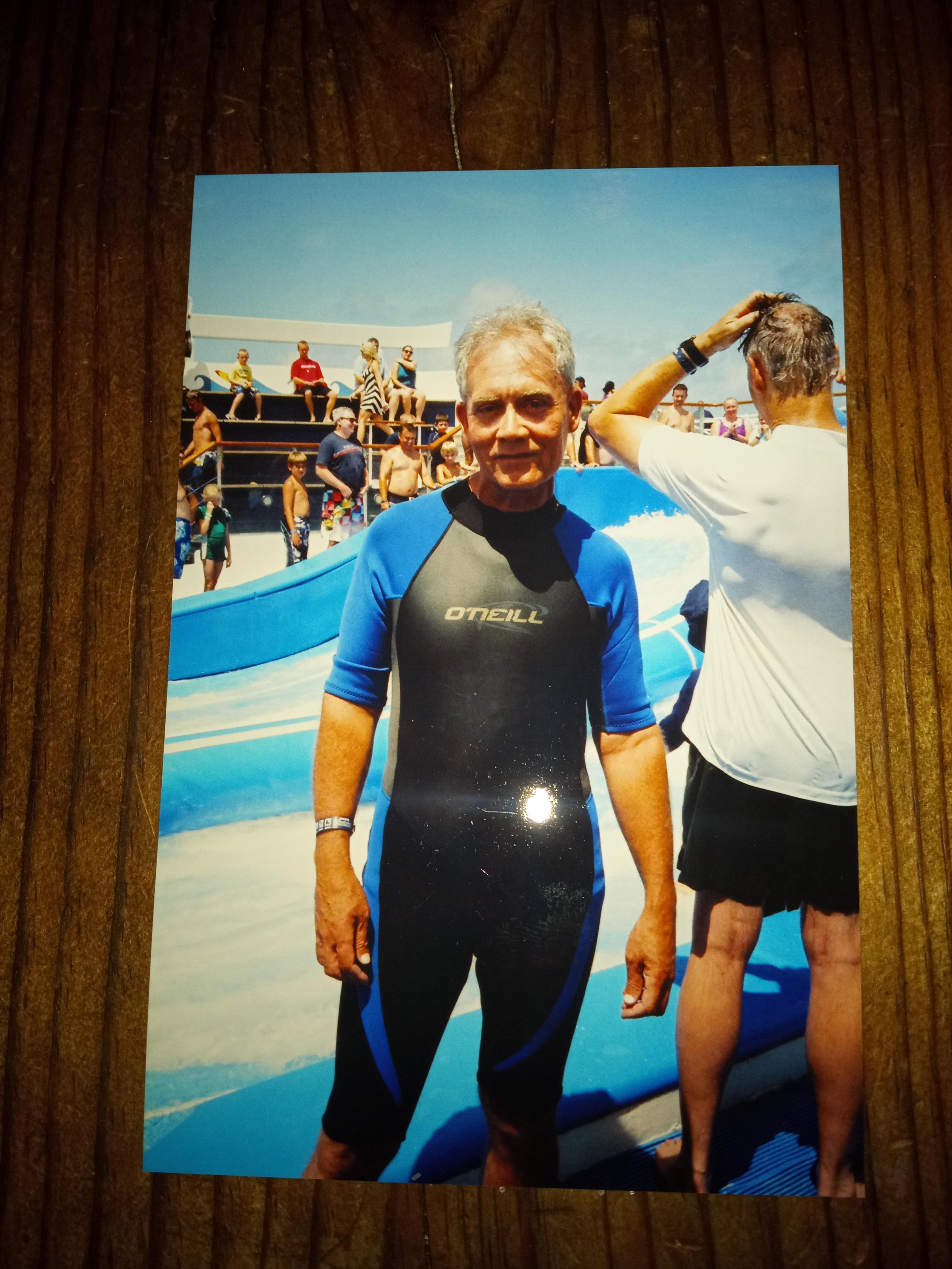 A man in a wet suit