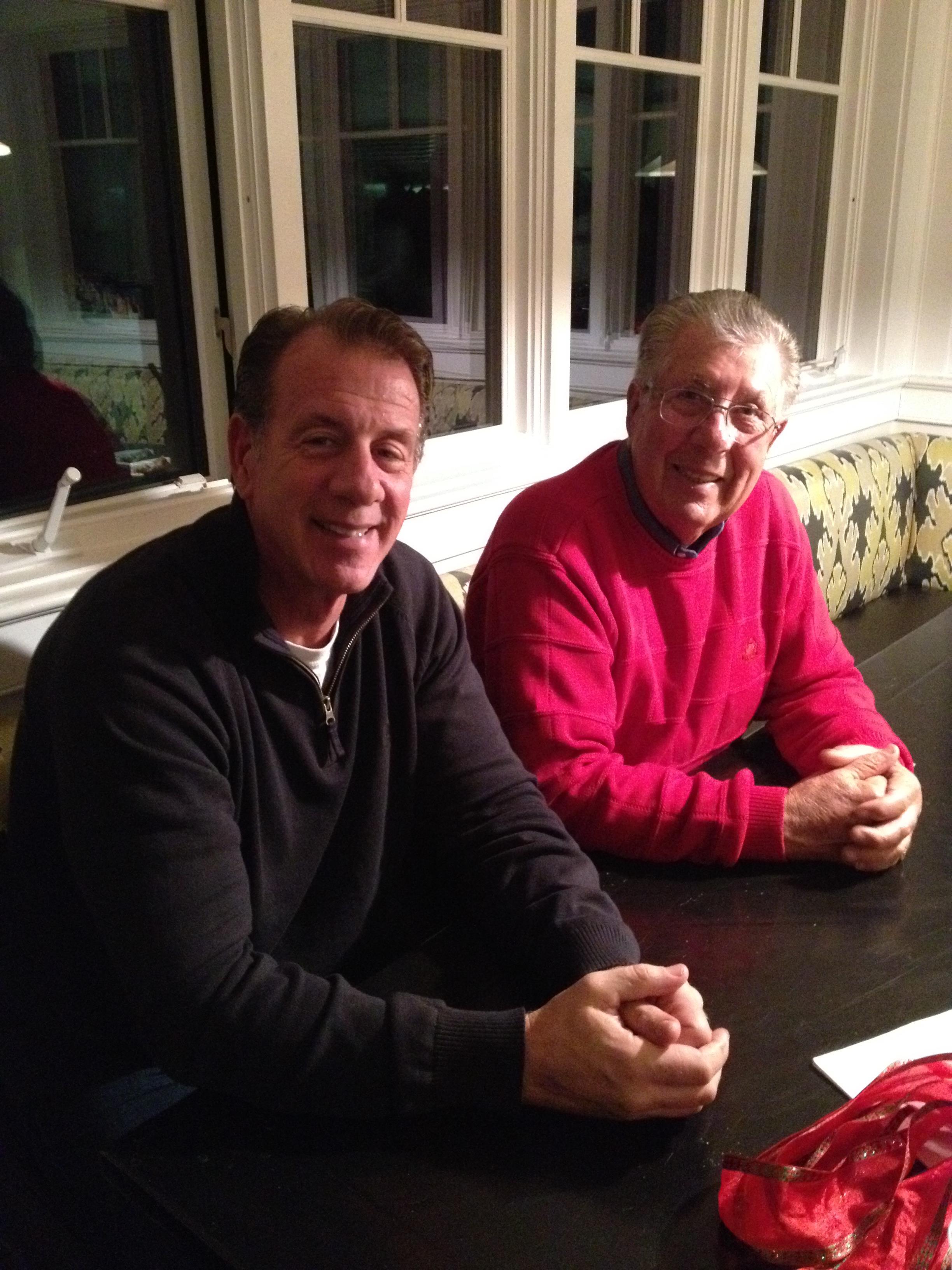 Two men sitting at a table