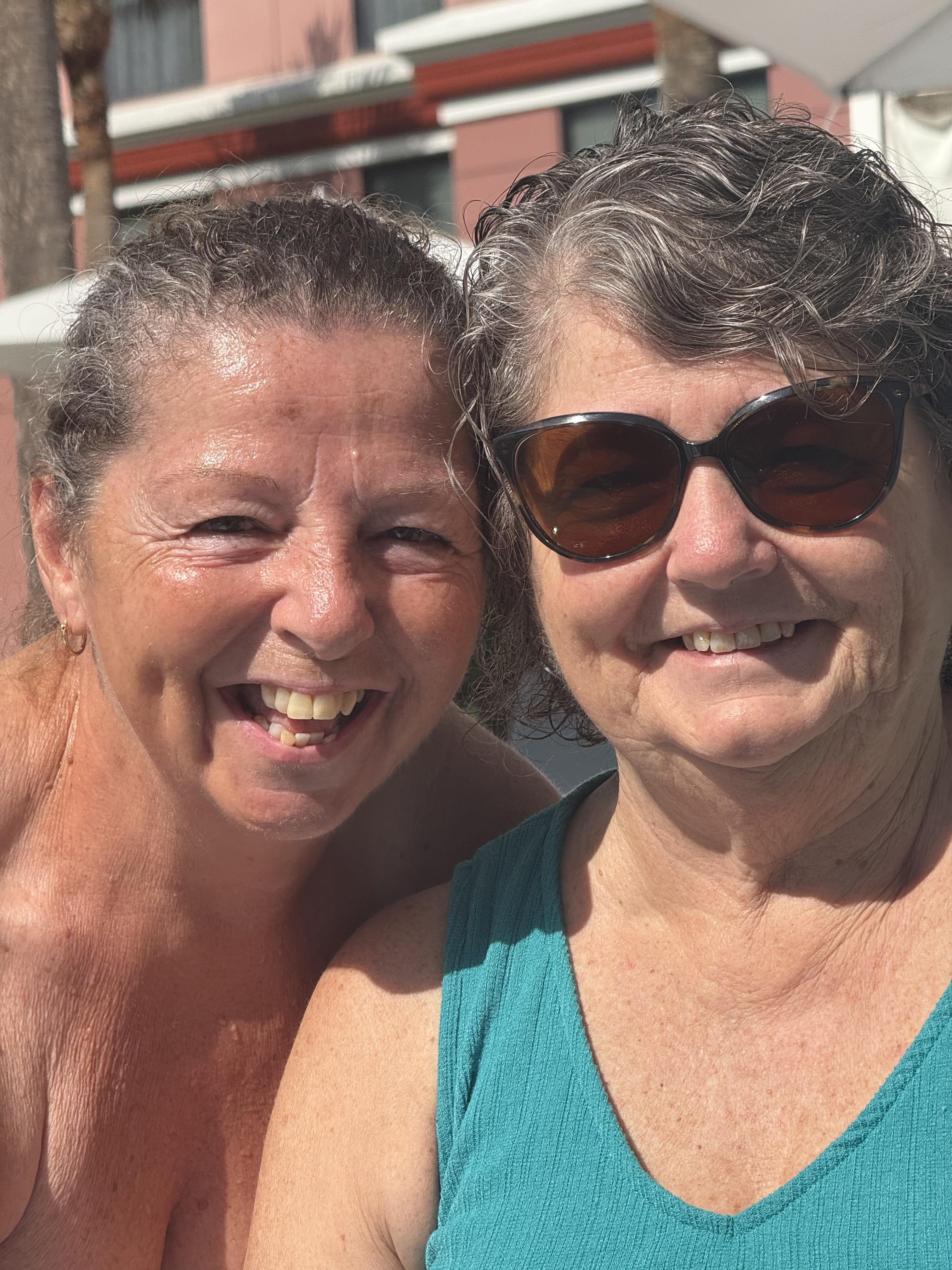 Two women smiling for the camera