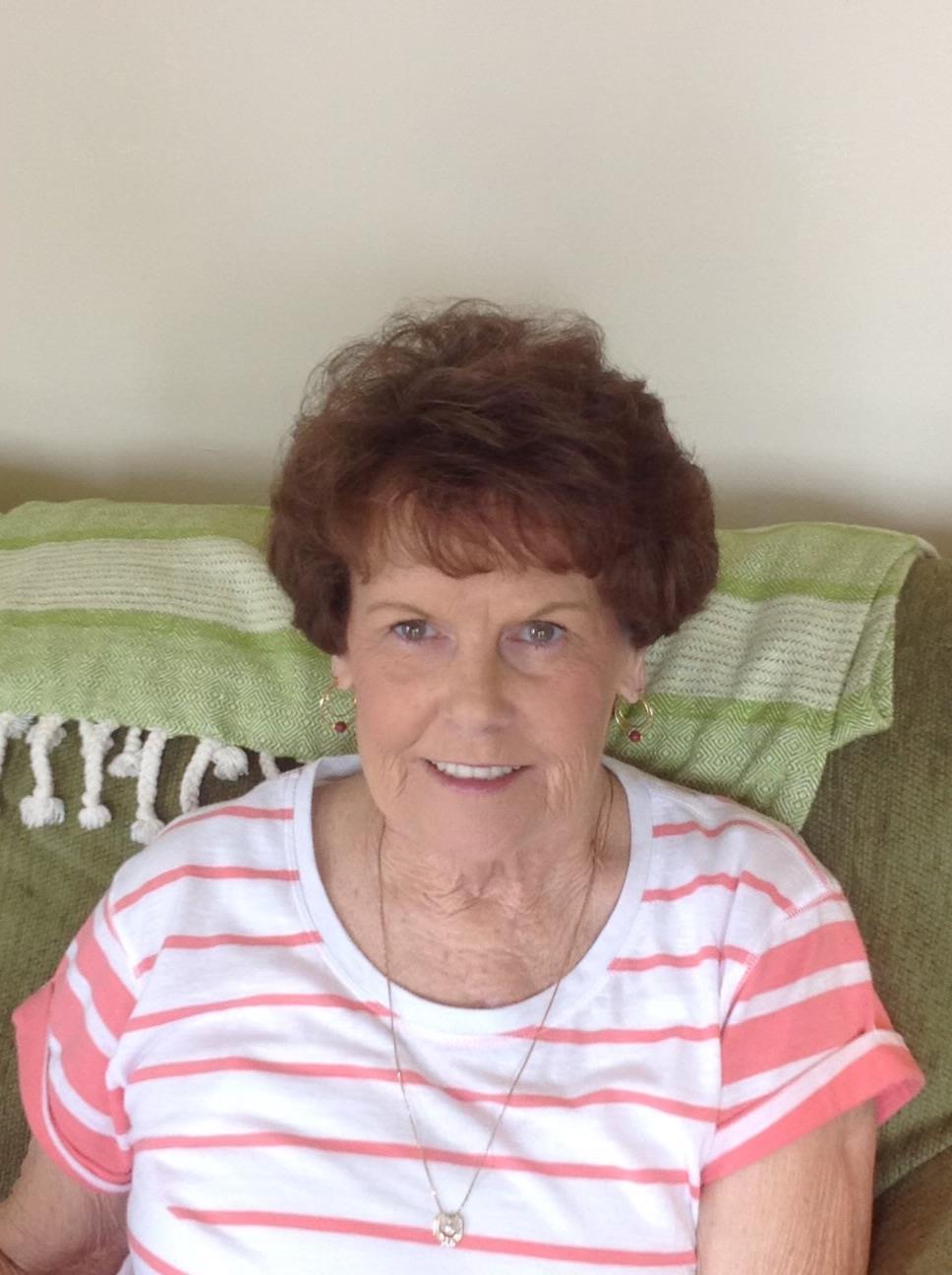 A woman sitting on a couch