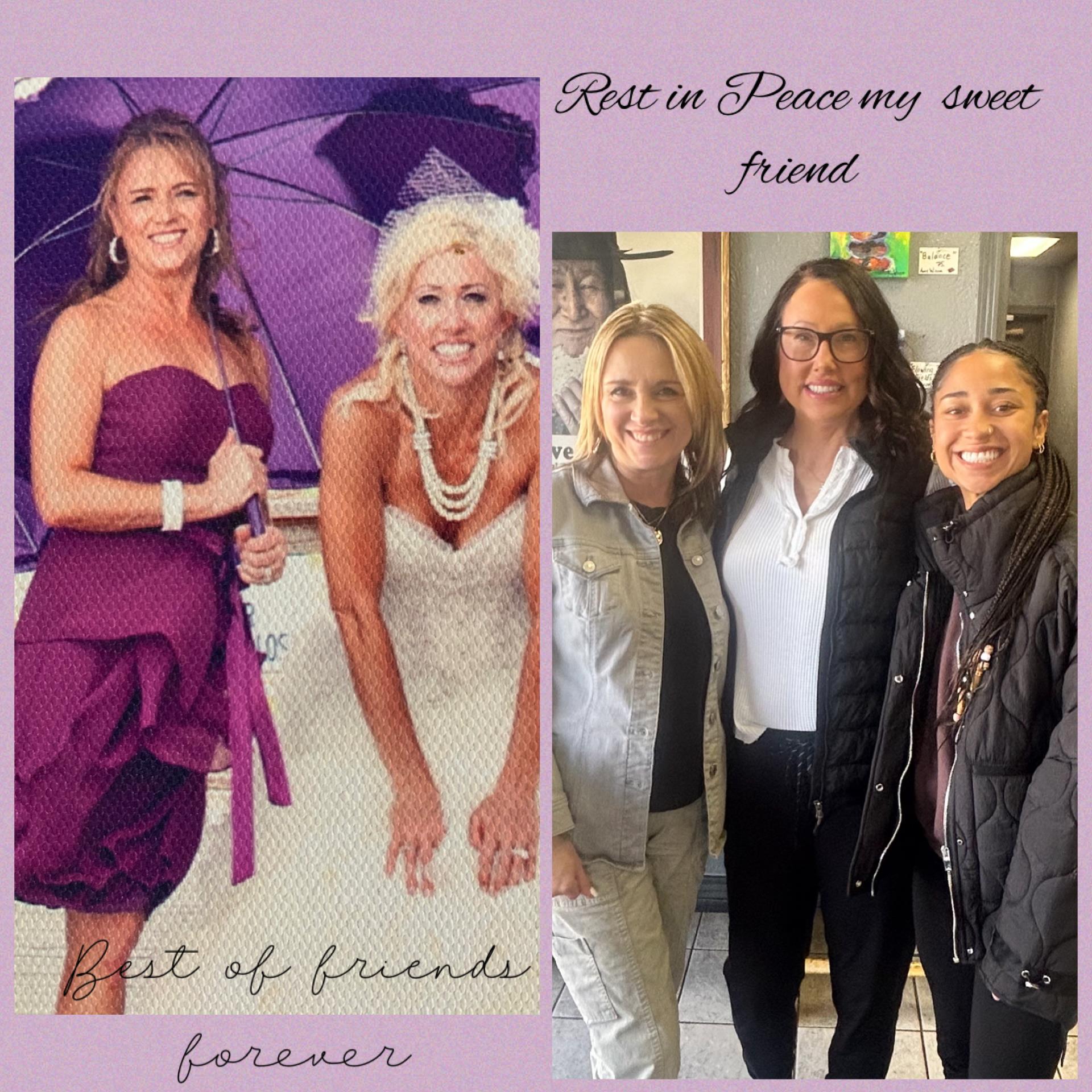 A collage of a woman with a picture of a woman