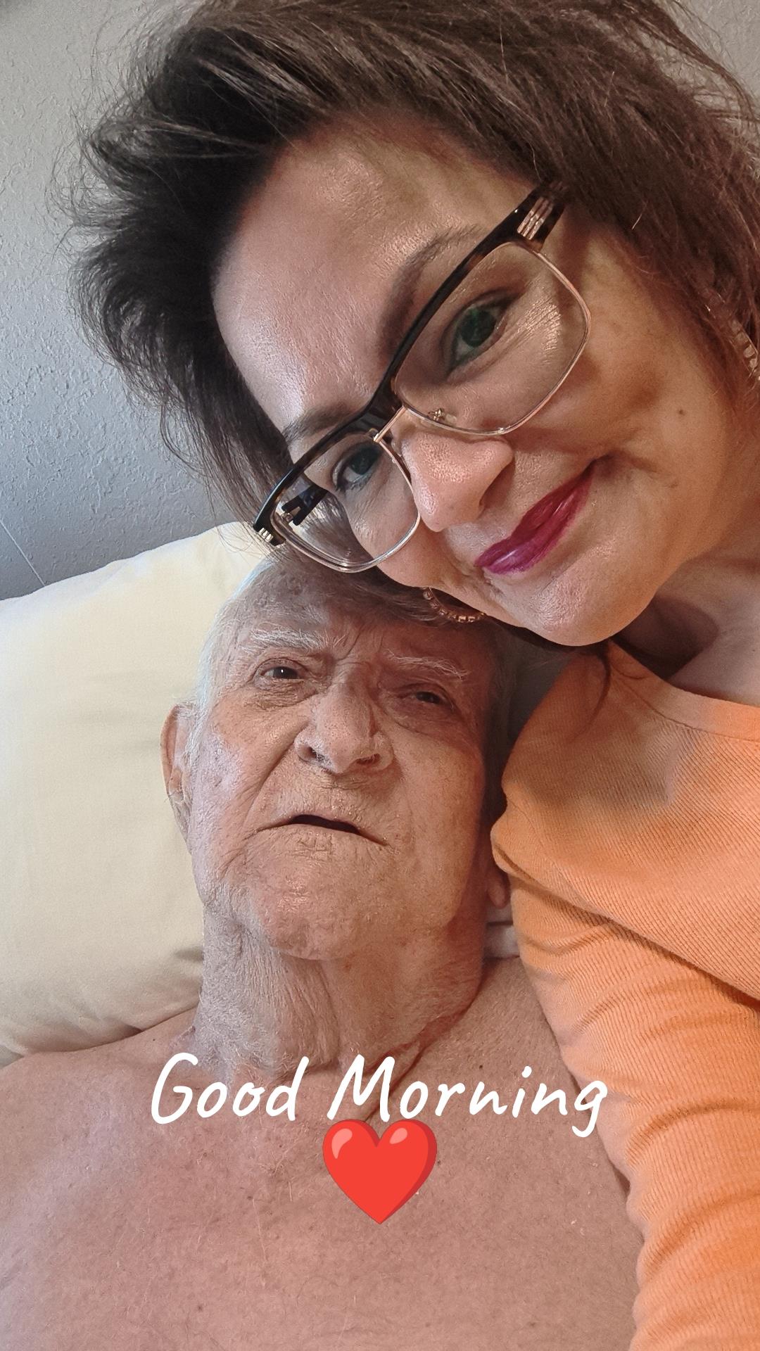 A woman and an elderly man