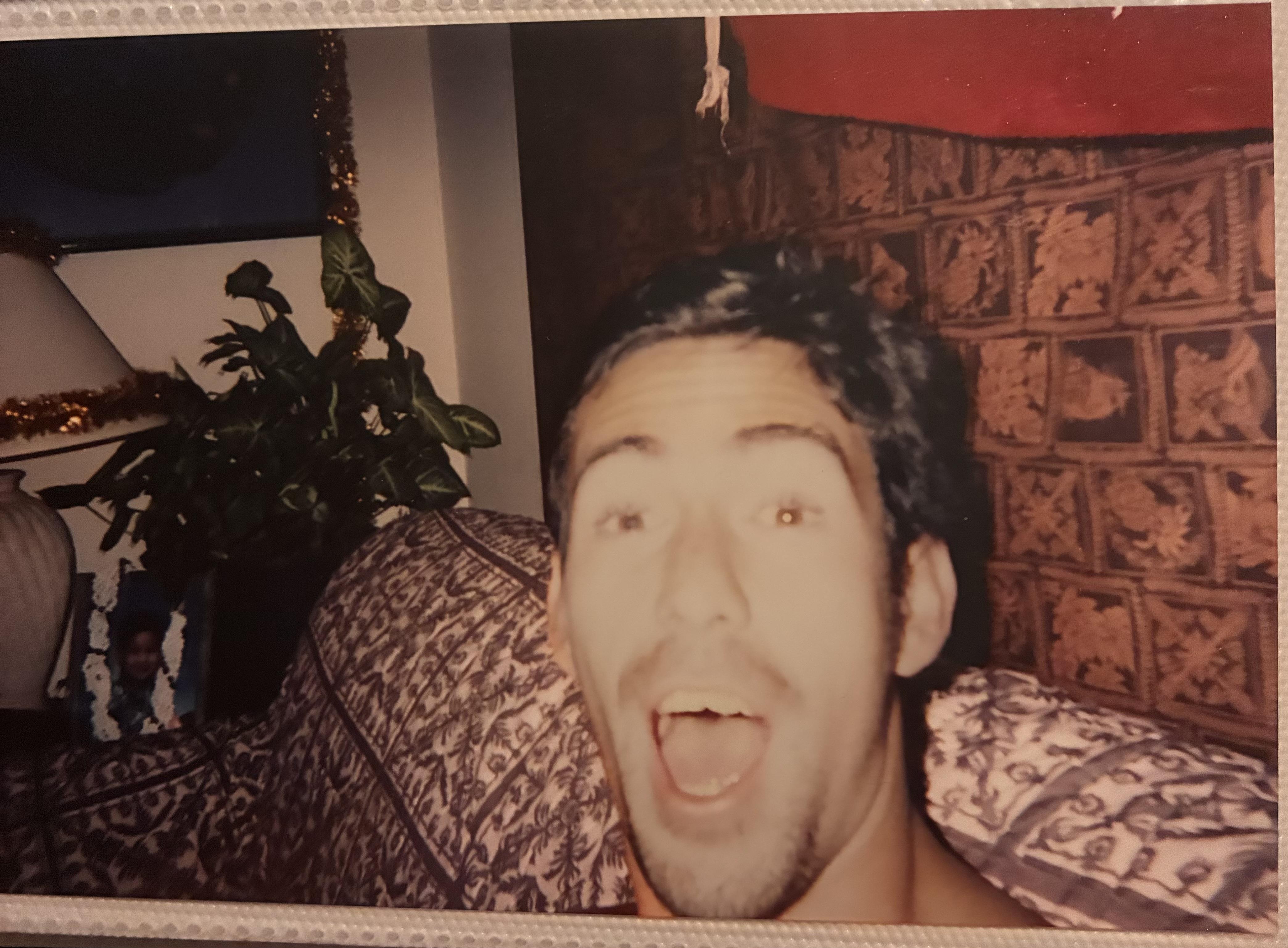 A man with mouth open