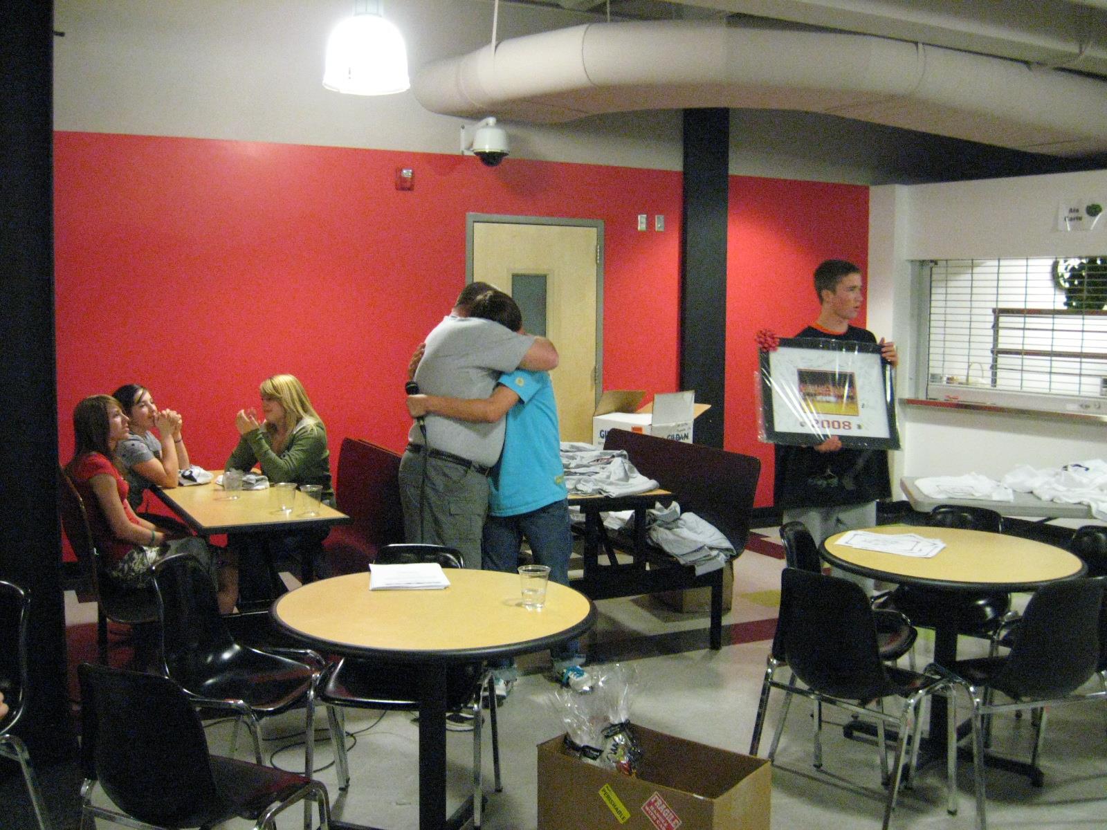 A group of people in a room