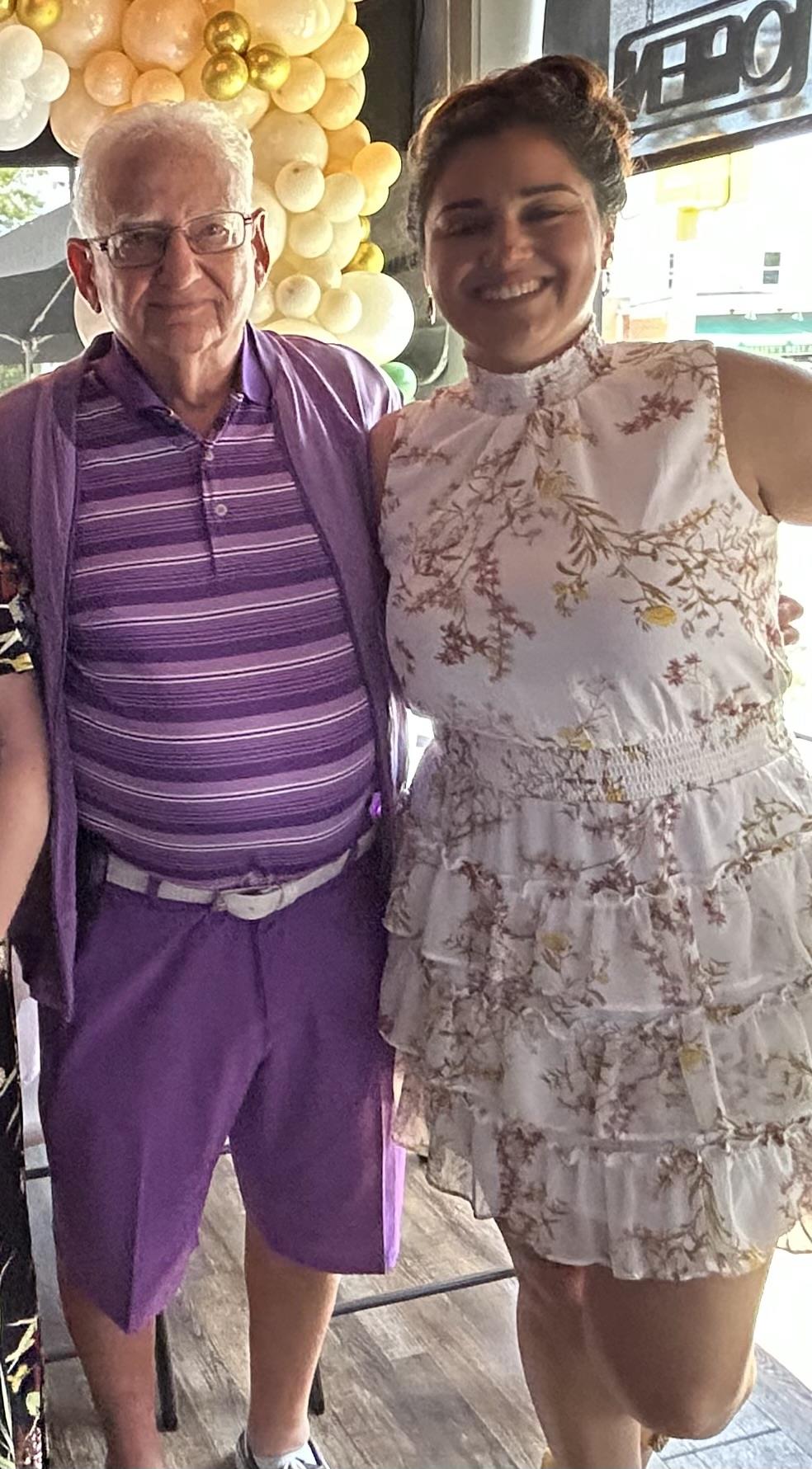 A man and woman standing together