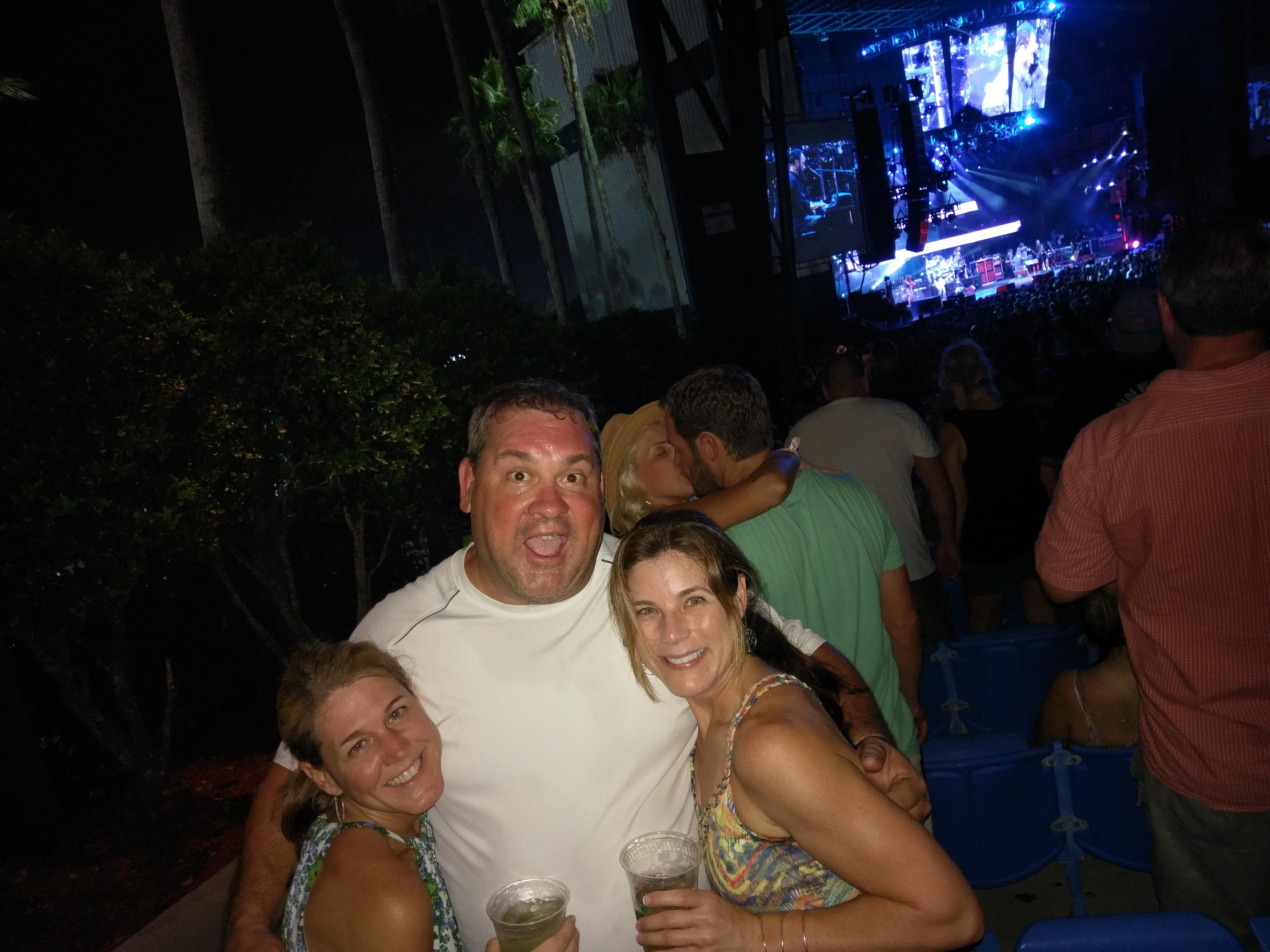 A group of people at a concert